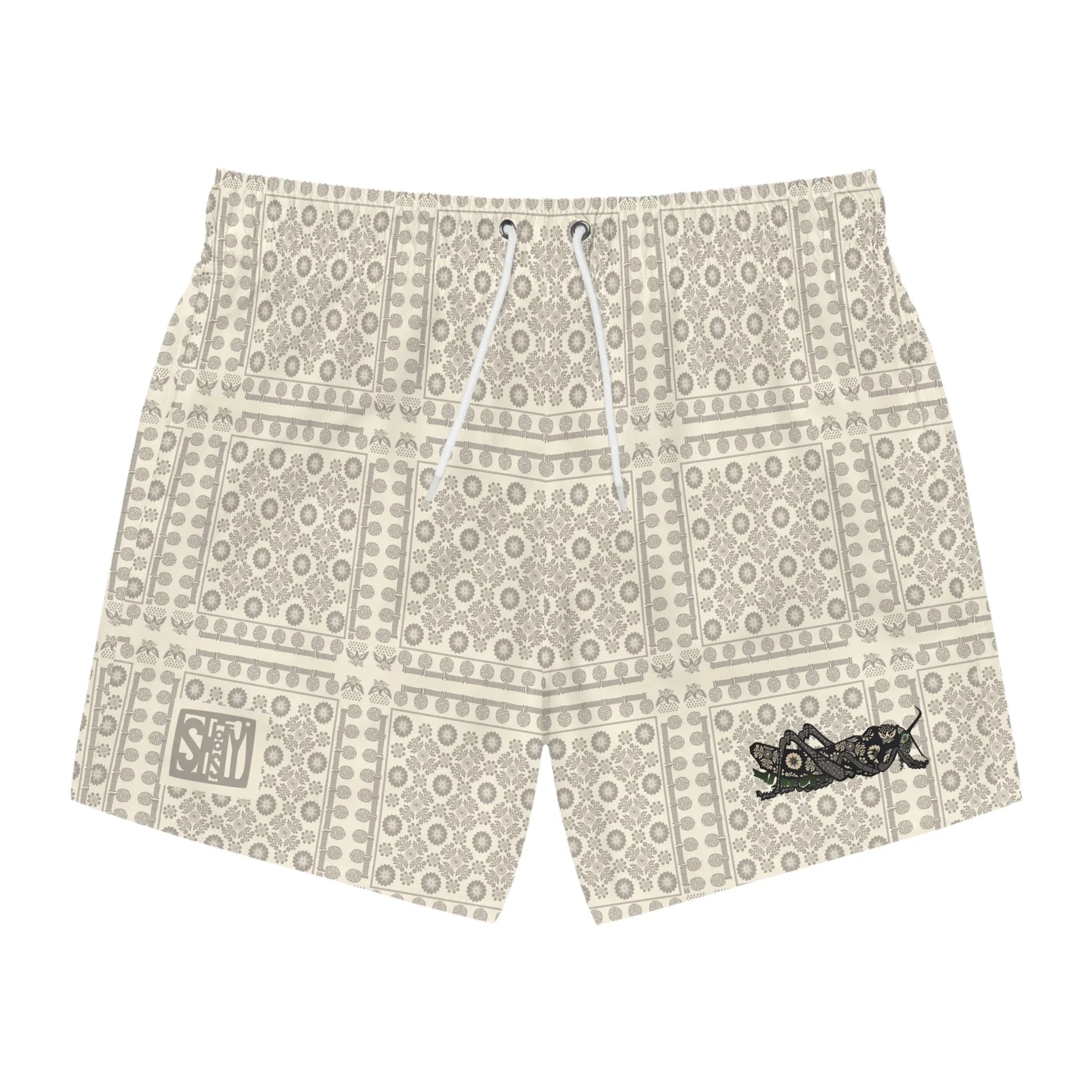 Valusia Old Americana Swim Trunks (AOP) 2XL Seam thread color automatically matched to design - Wearable Fine Art by Shoosty