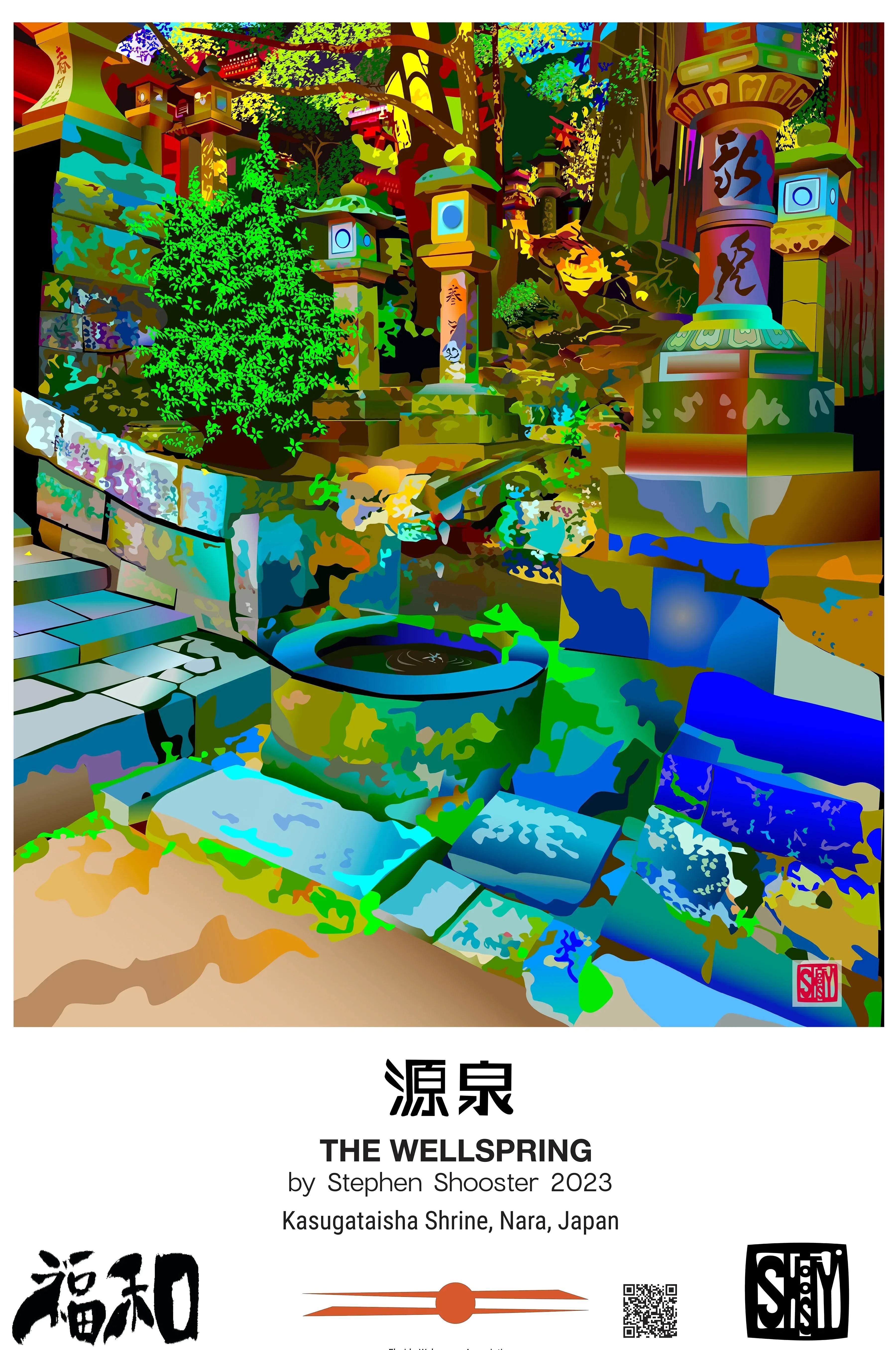 The Wellspring Long Sleeve Shirt - Wearable Fine Art by Shoosty