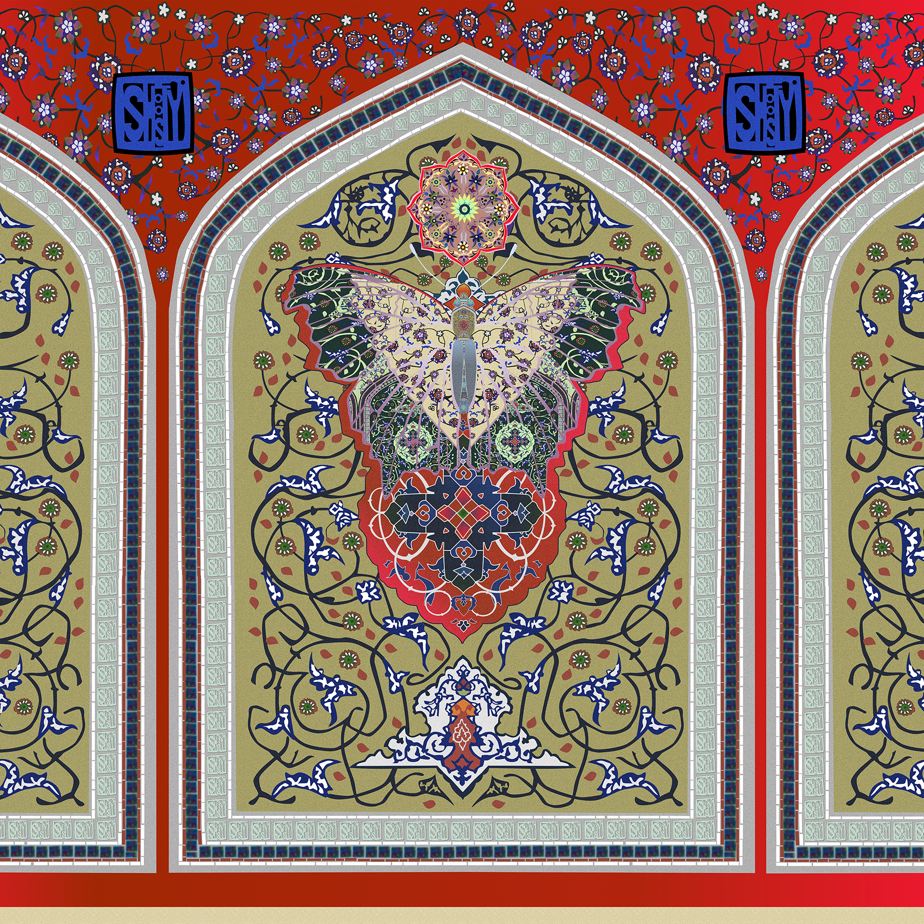 The Turkish Rhopalocera Scarf as Art - Wearable Fine Art by Shoosty