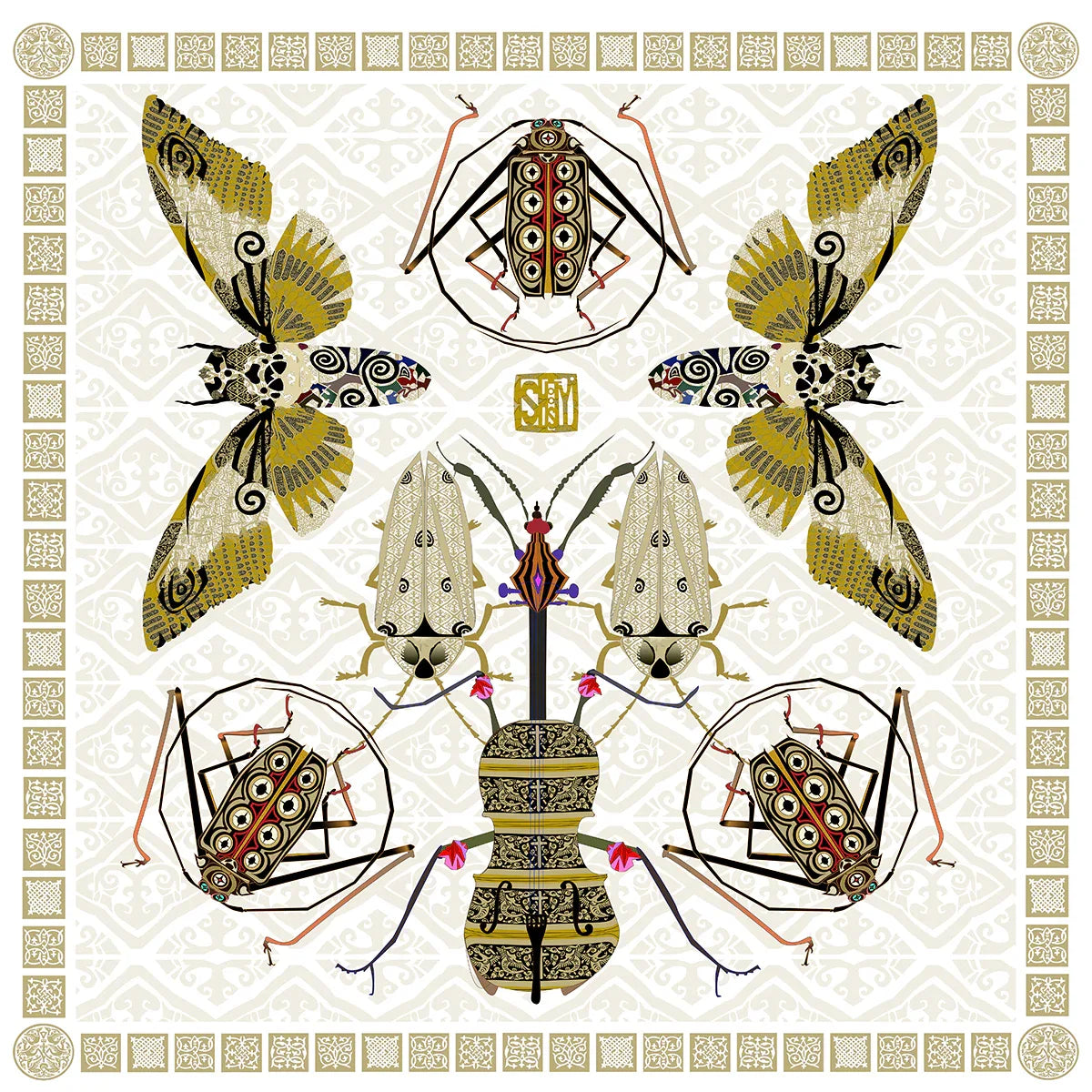 Arabe Pattern Napkin - Wearable Fine Art by Shoosty