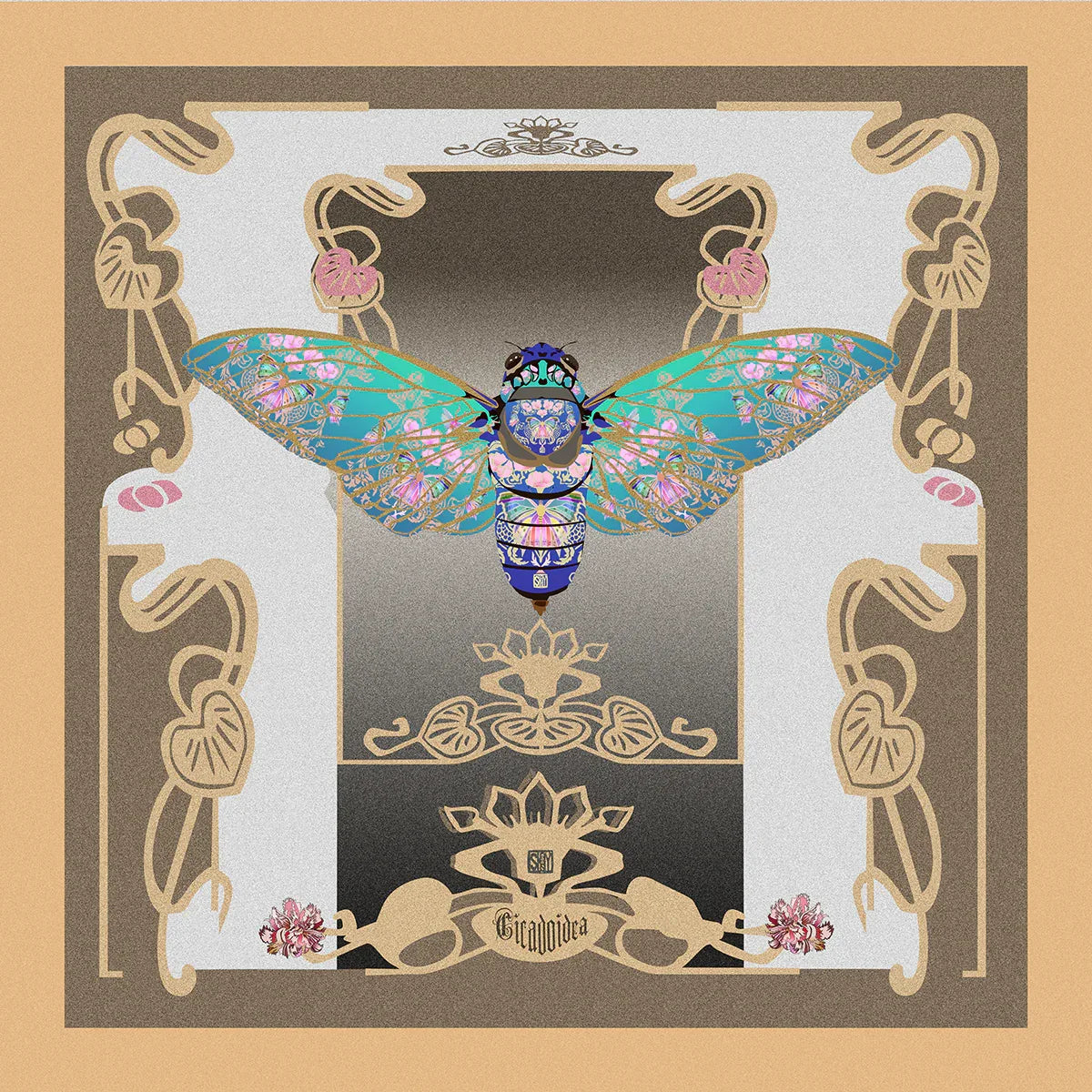 Cicada Napkin - Wearable Fine Art by Shoosty