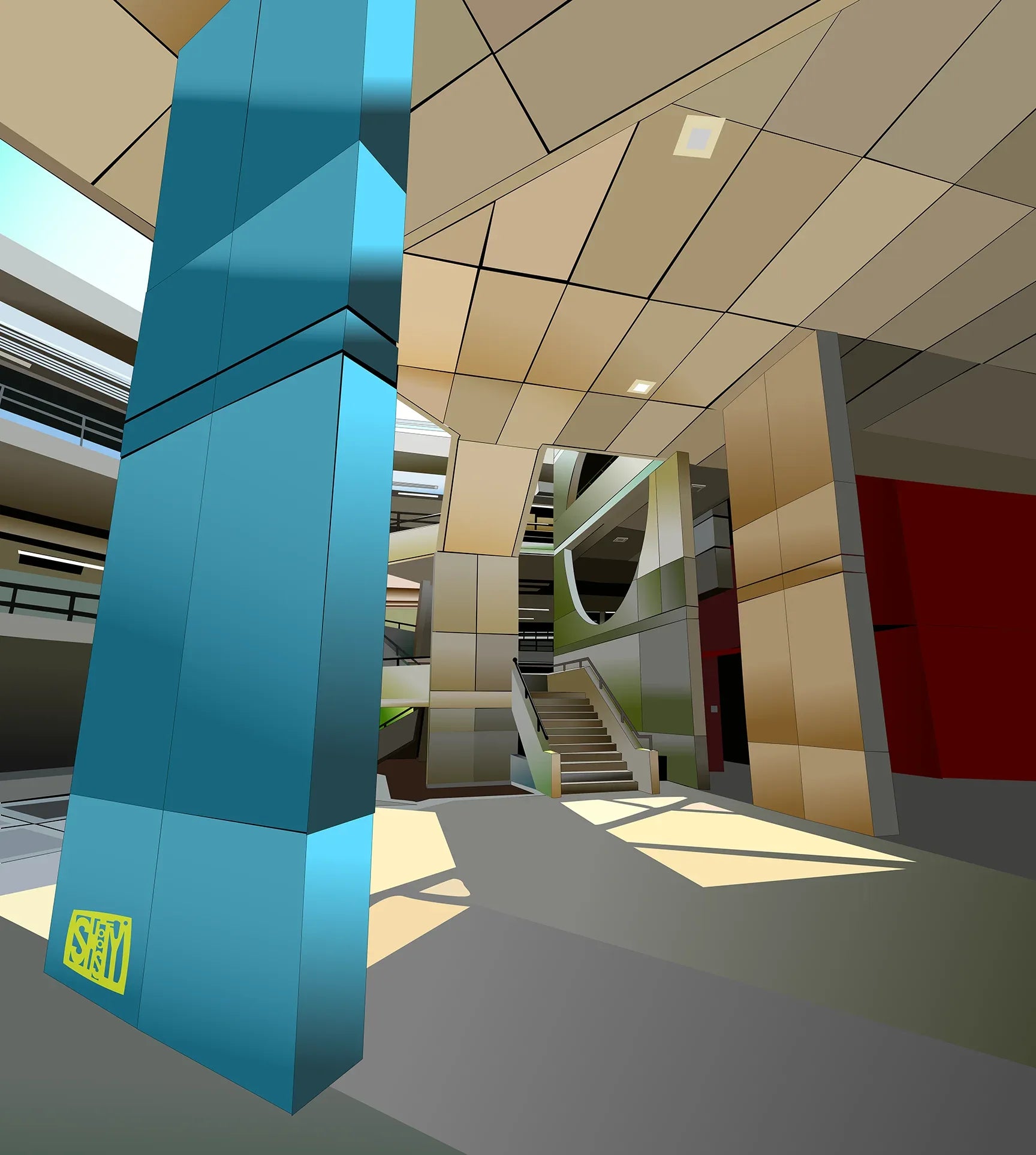 University of Florida College of Architecture Fitted T-Shirt - Wearable Fine Art by Shoosty