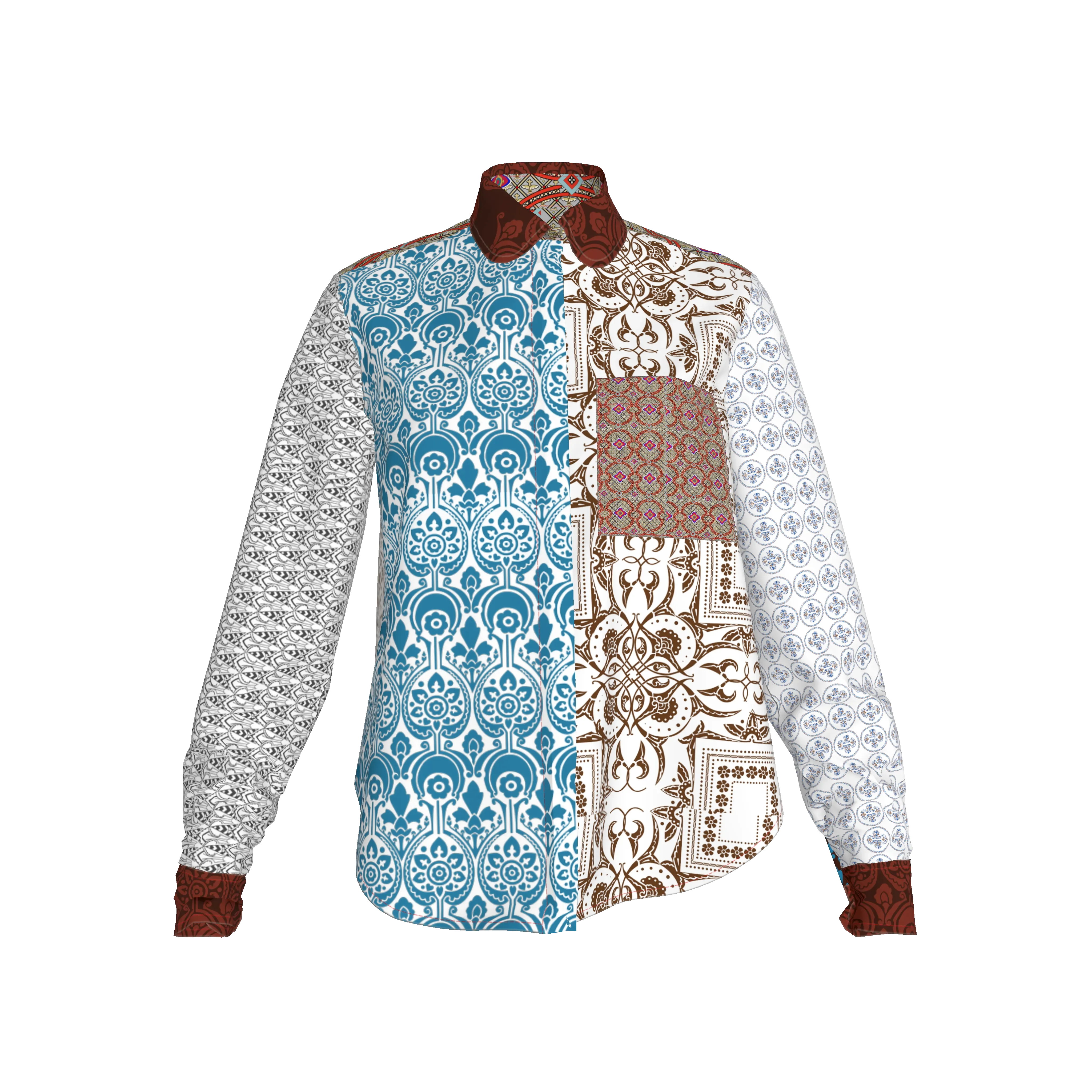 Shoosty V3 Women's Tailored Boyfriend Shirt - Wearable Fine Art by Shoosty