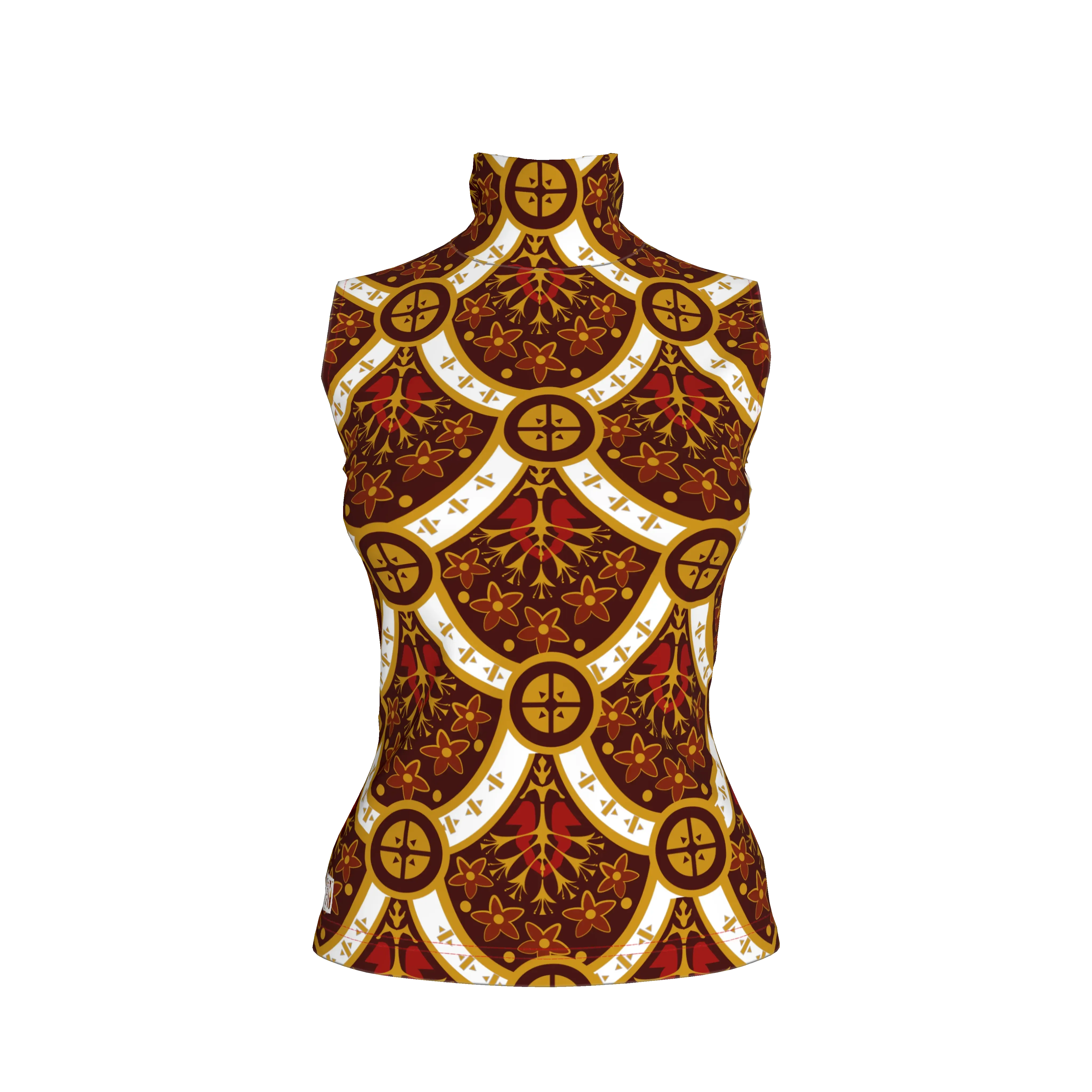 Shoosty Premium Women's Sleeveless Turtleneck - Wearable Fine Art by Shoosty