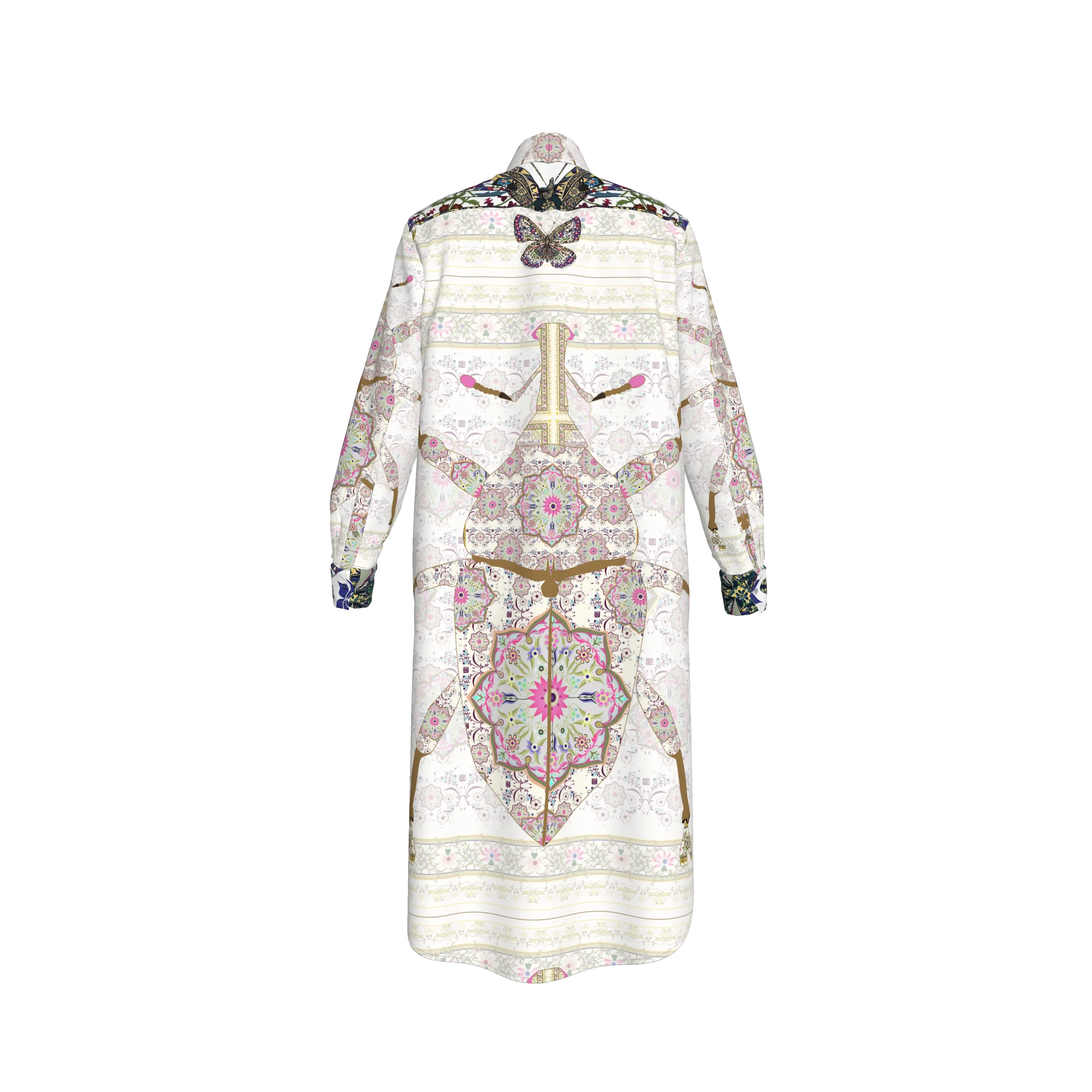 Shoosty V3 Women's Long Sleeve Shirt Dress - Wearable Fine Art by Shoosty