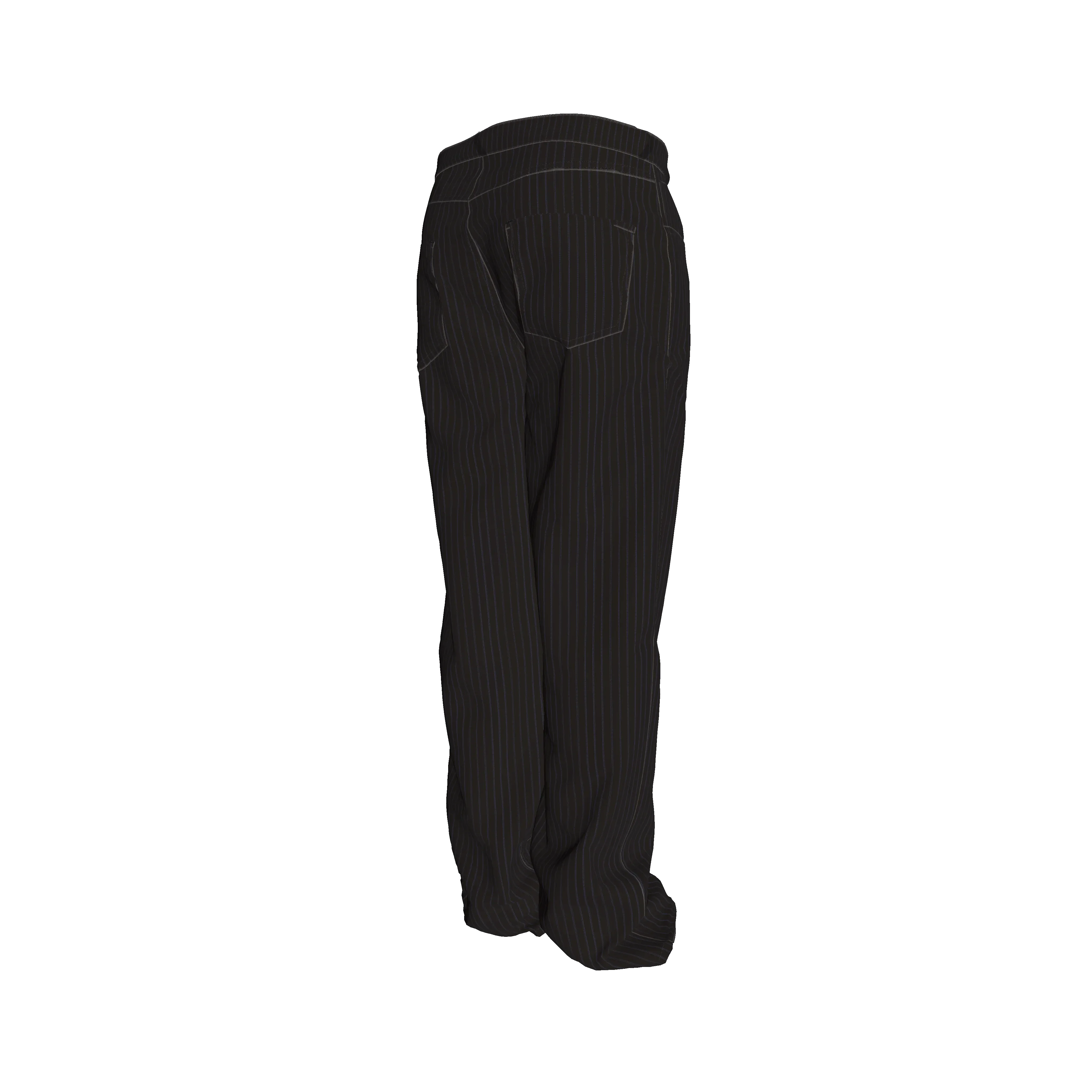 Brown on Black Pinstriped Premium Men’s Pant’s - Wearable Fine Art by Shoosty