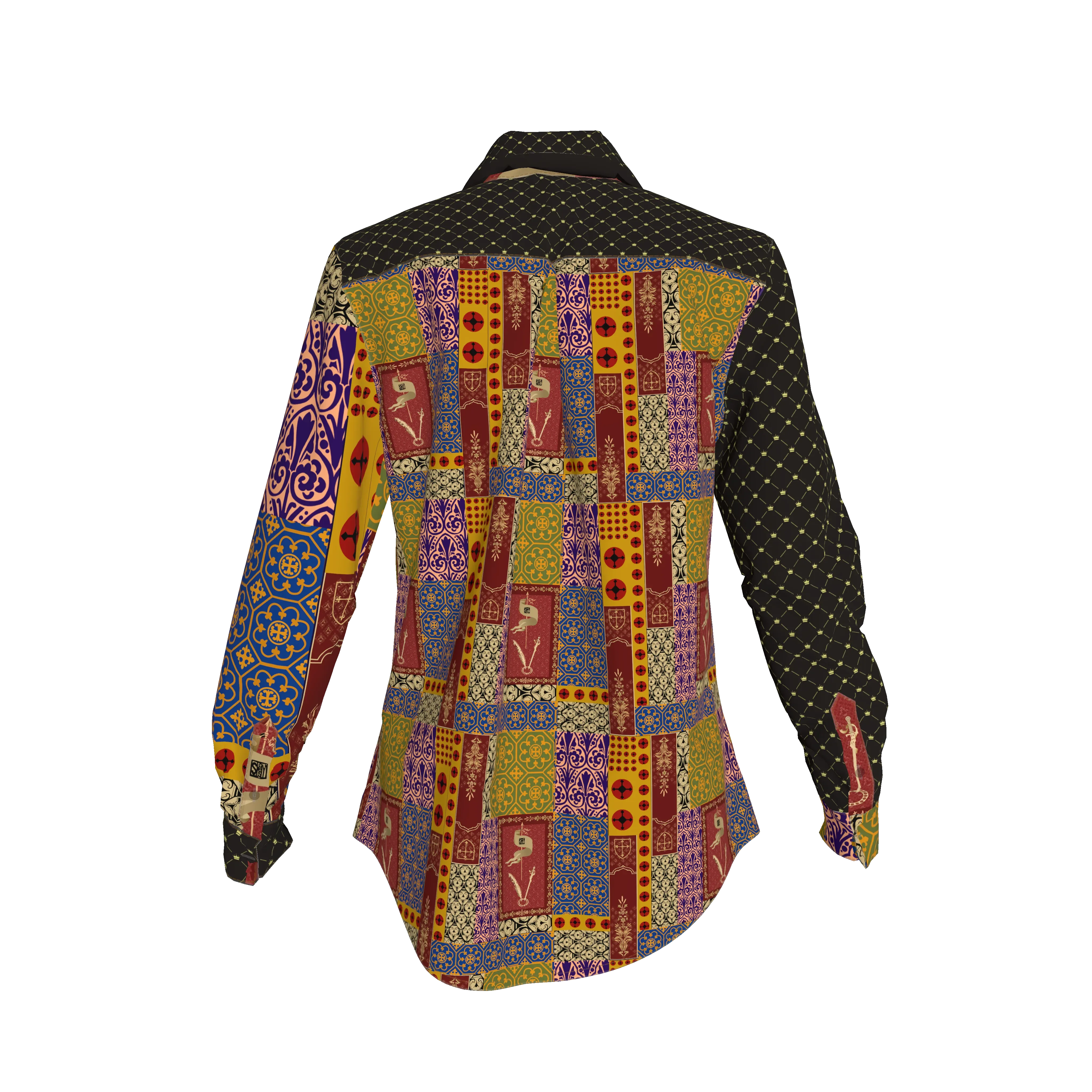 Joan of Arc Exclusive Poplin Woman's Dress Shirt - Wearable Fine Art by Shoosty