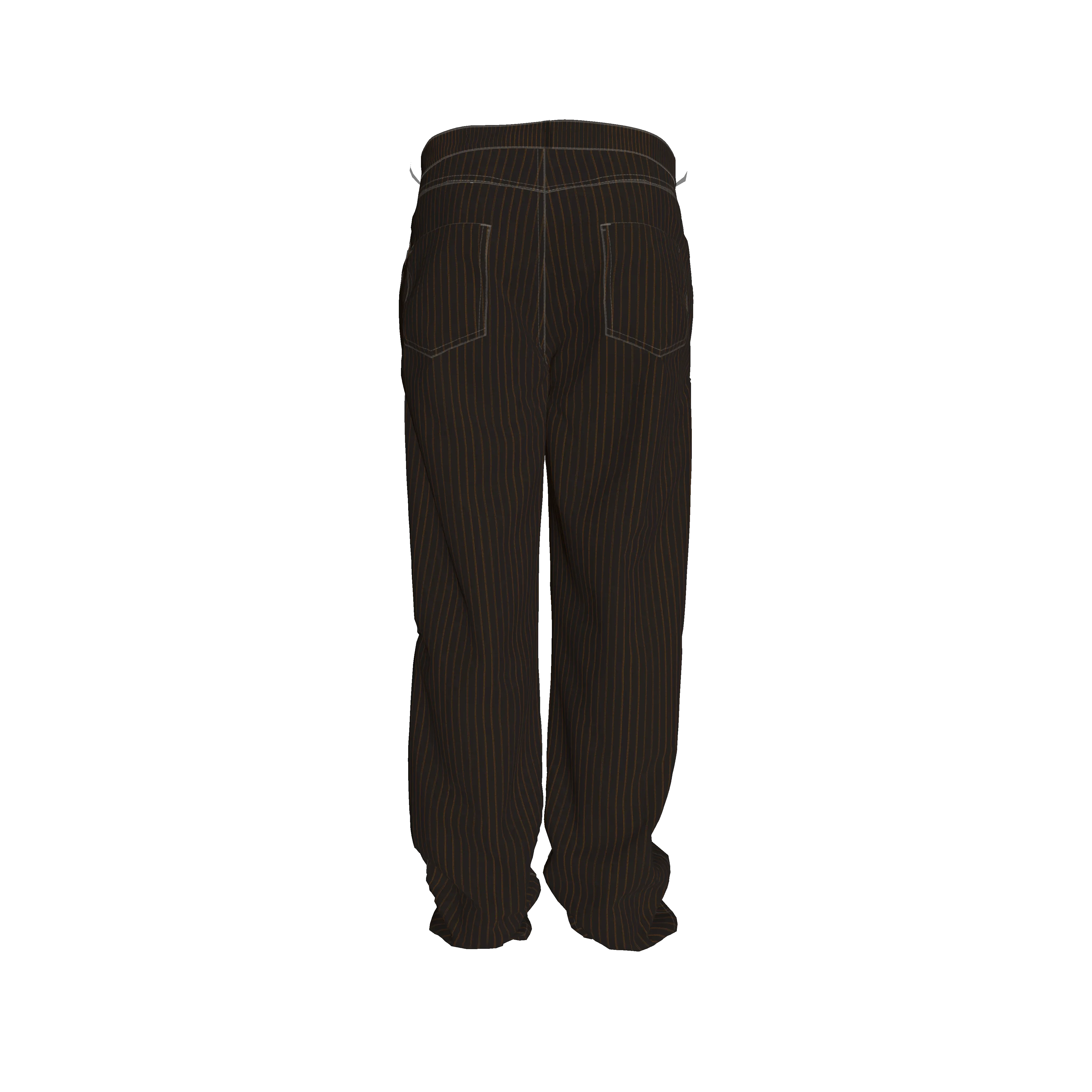 Brown Pinstriped on Black Premium Men’s Pant’s - Wearable Fine Art by Shoosty