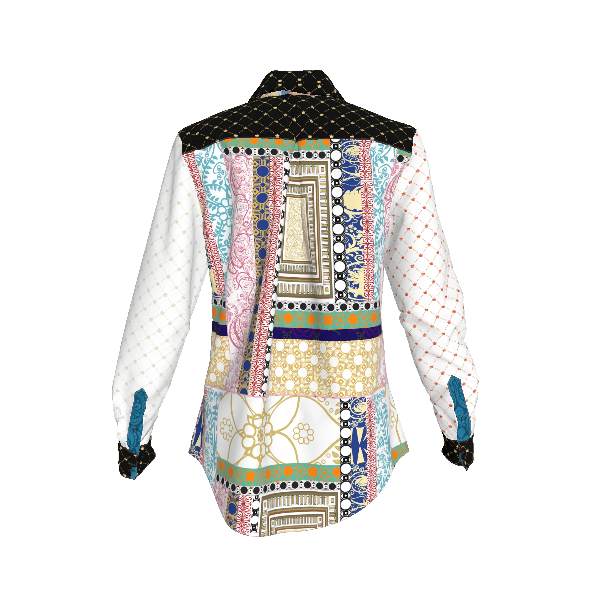 Shoosty V3 Paloma V4 Woman’s Dress Shirt – Silk Stretch Charmeuse - Wearable Fine Art by Shoosty