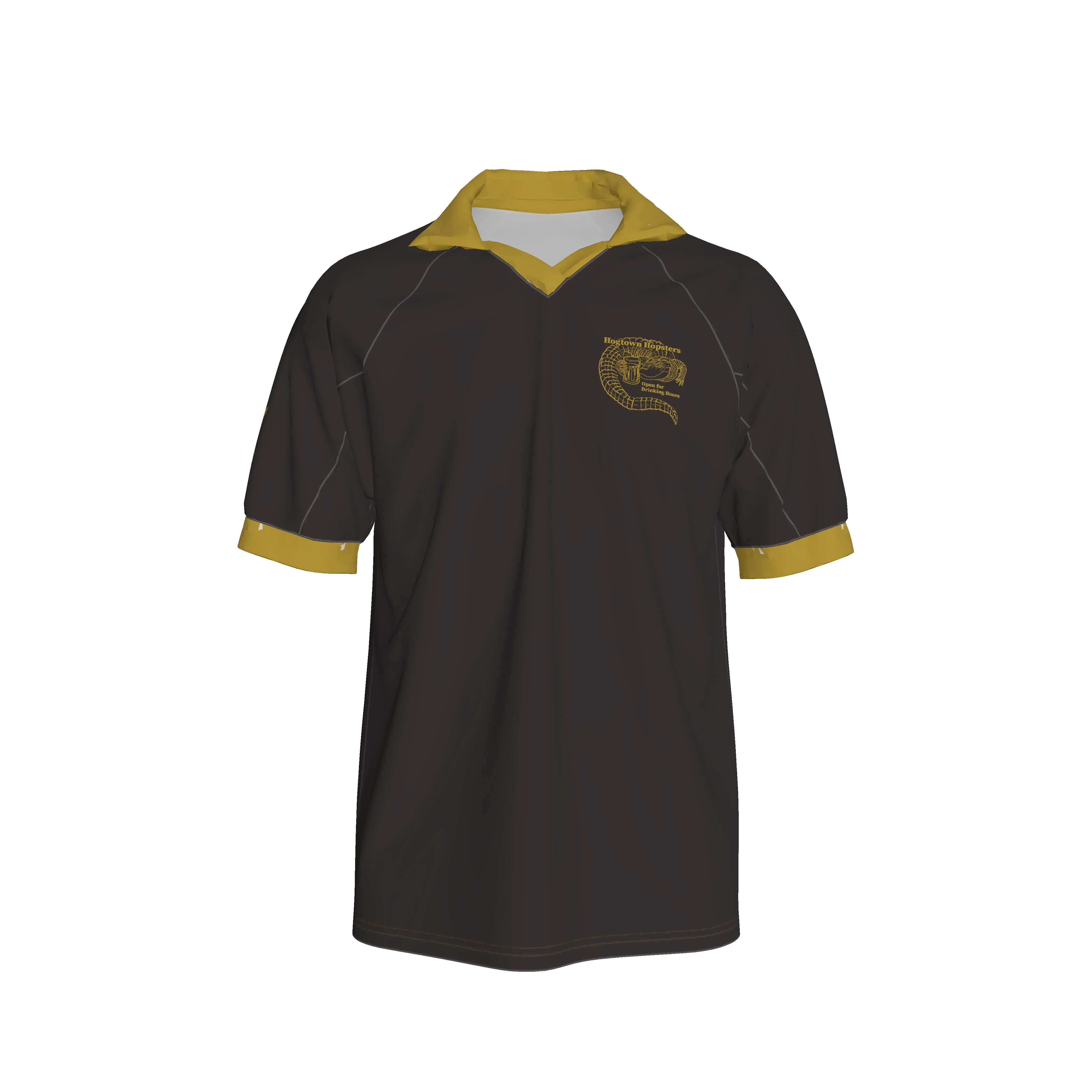 Hogtown Hopsters Brown and Wheat Polo Shirt Copy - Wearable Fine Art by Shoosty