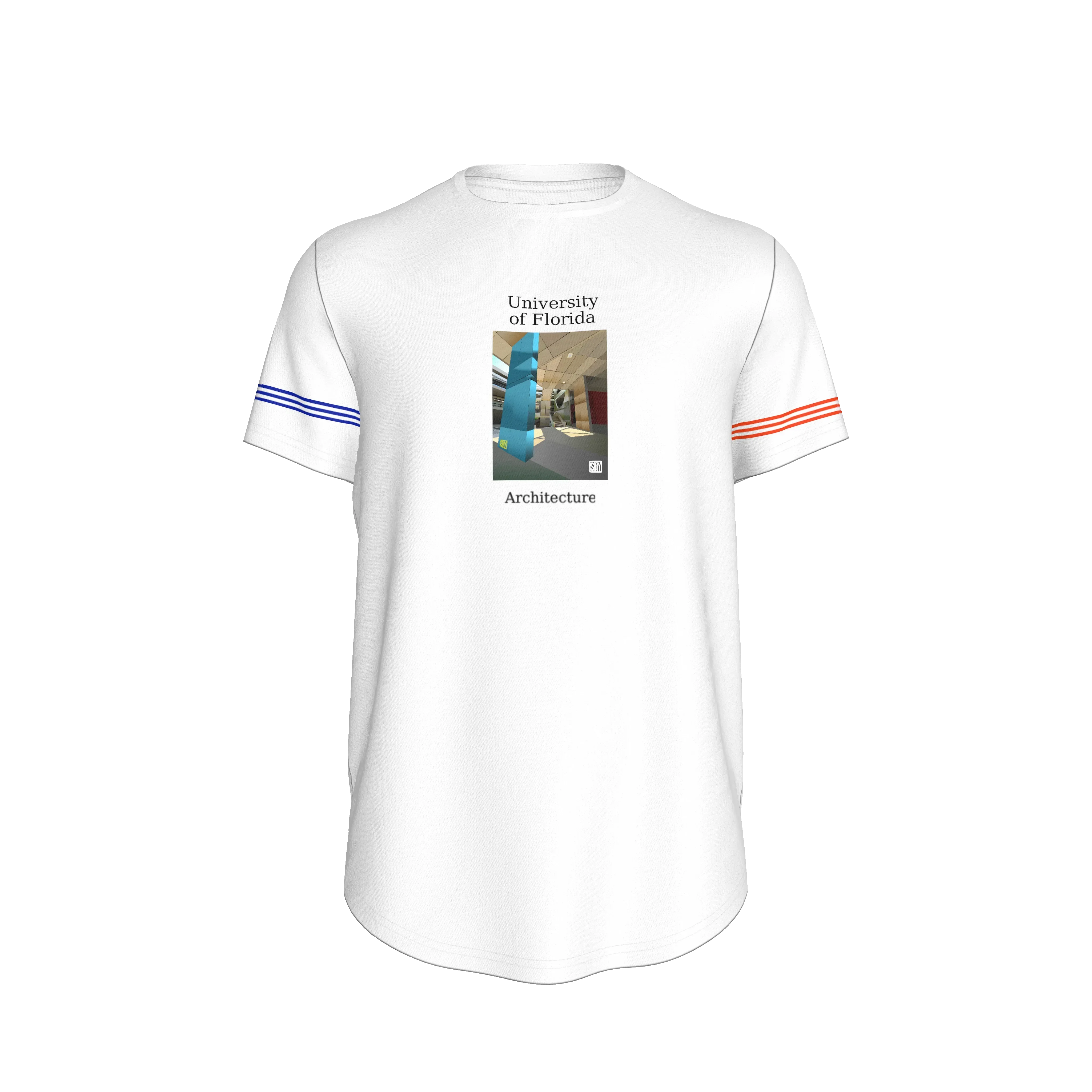 University of Florida College of Architecture Fitted T-Shirt - Wearable Fine Art by Shoosty