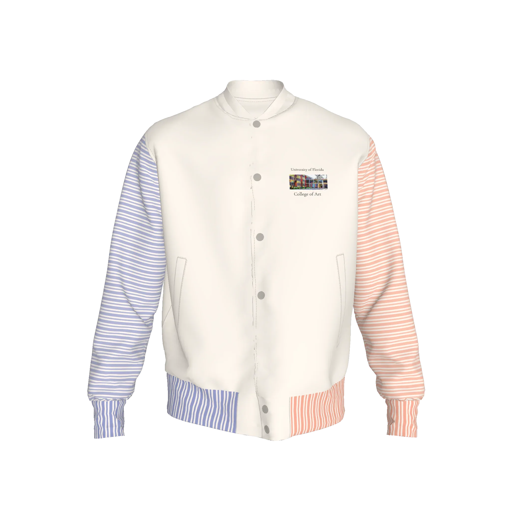 UF College of Art Varsity Jacket - Wearable Fine Art by Shoosty