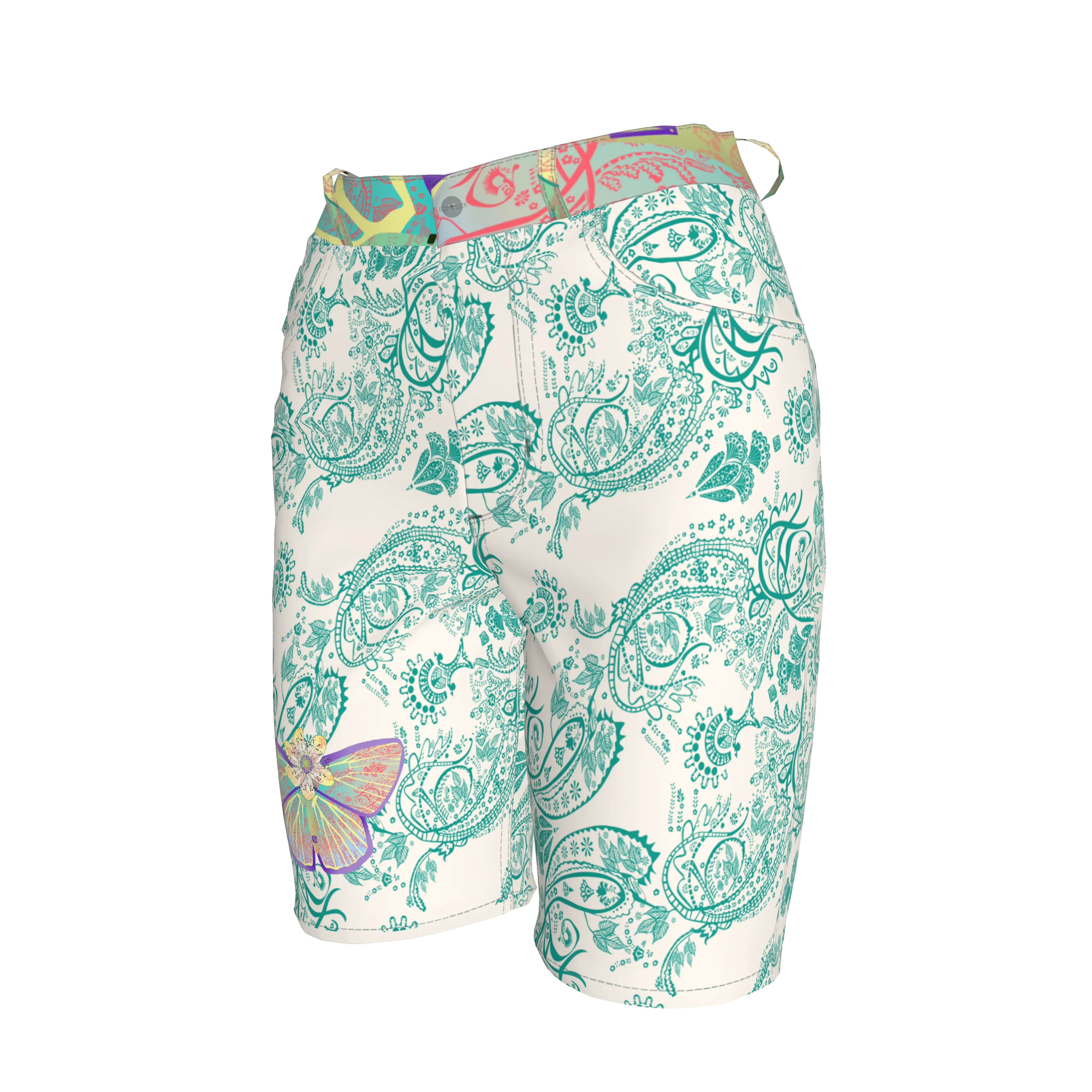 Blue Morpho Women’s Shorts - Wearable Fine Art by Shoosty