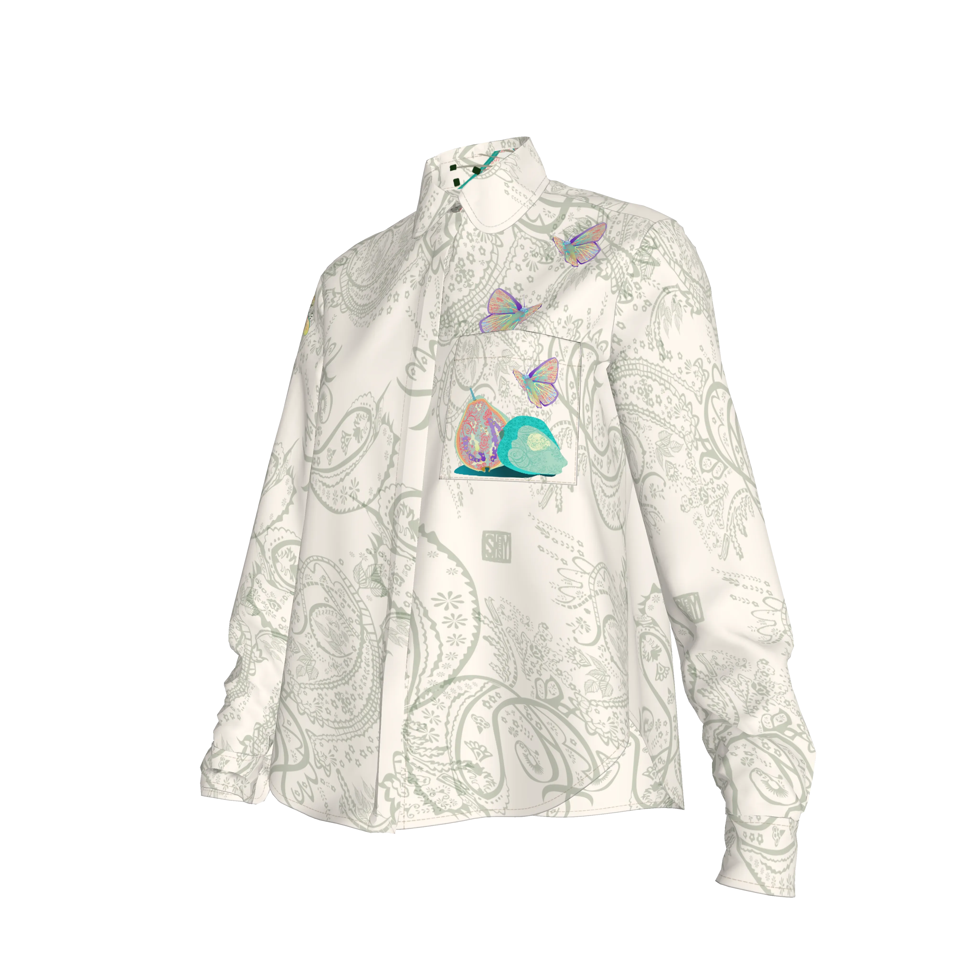 Blue Morpho Boyfriends Shirt - Wearable Fine Art by Shoosty