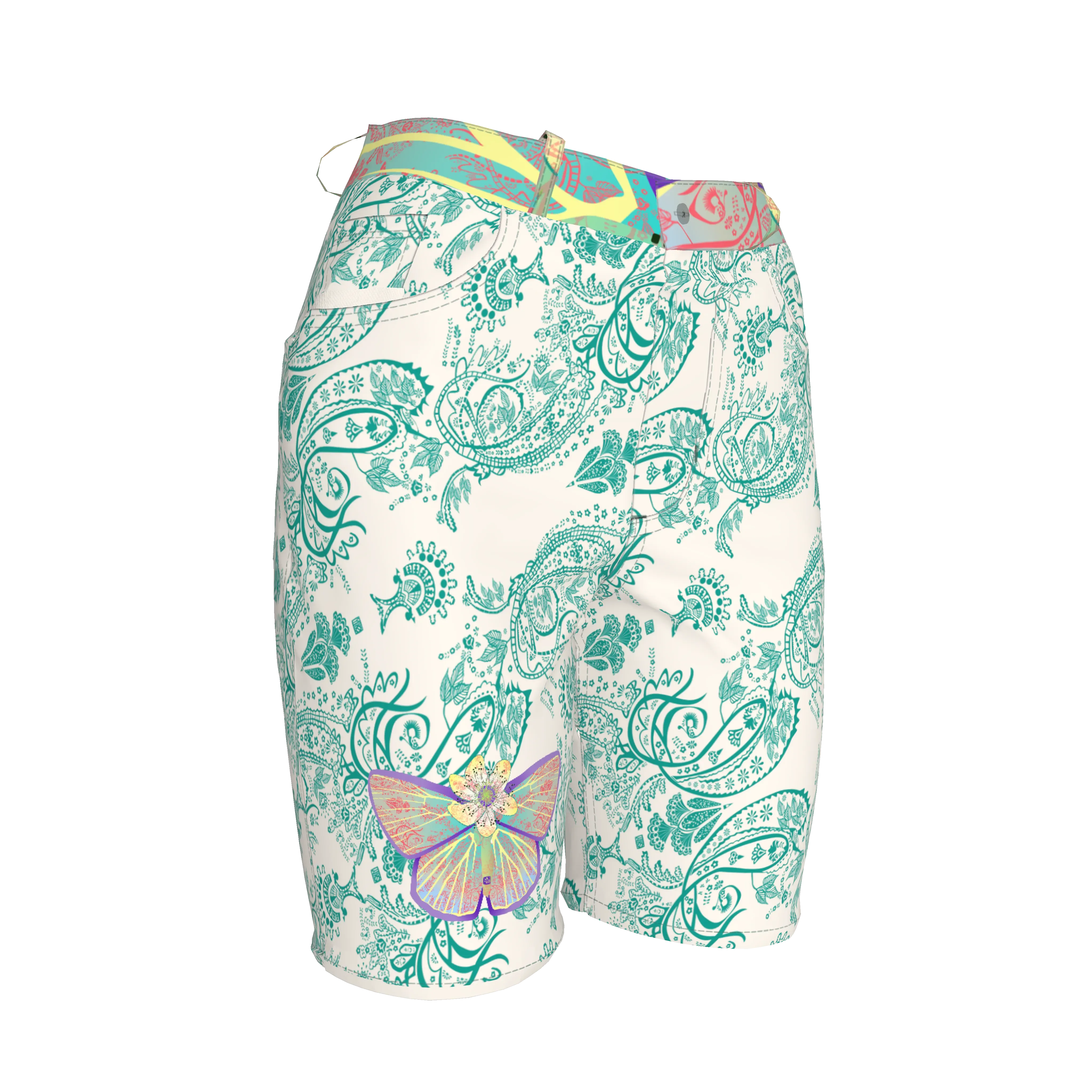 Blue Morpho Women’s Shorts - Wearable Fine Art by Shoosty