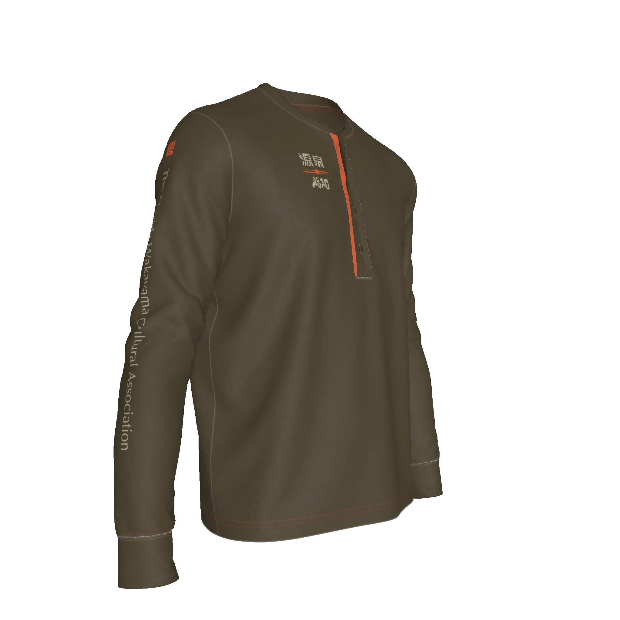 Kasugataisha Shrine Wellspring Long Sleeve Henley T-Shirt - Wearable Fine Art by Shoosty