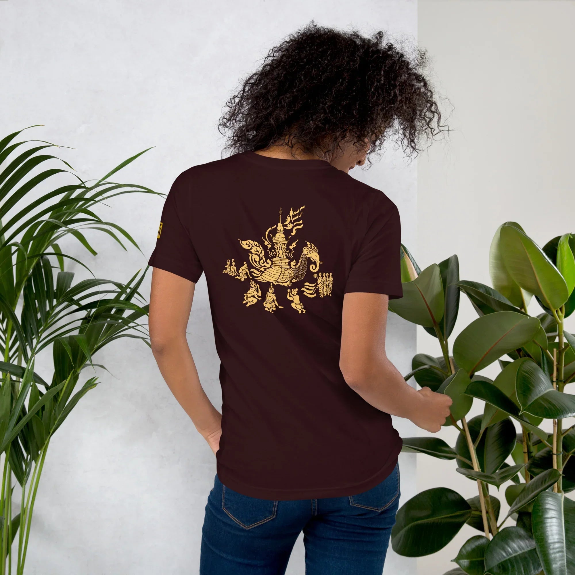 Common Ground Praying to the Gypsy Jazz Goddess Oxblood Black - Wearable Fine Art by Shoosty