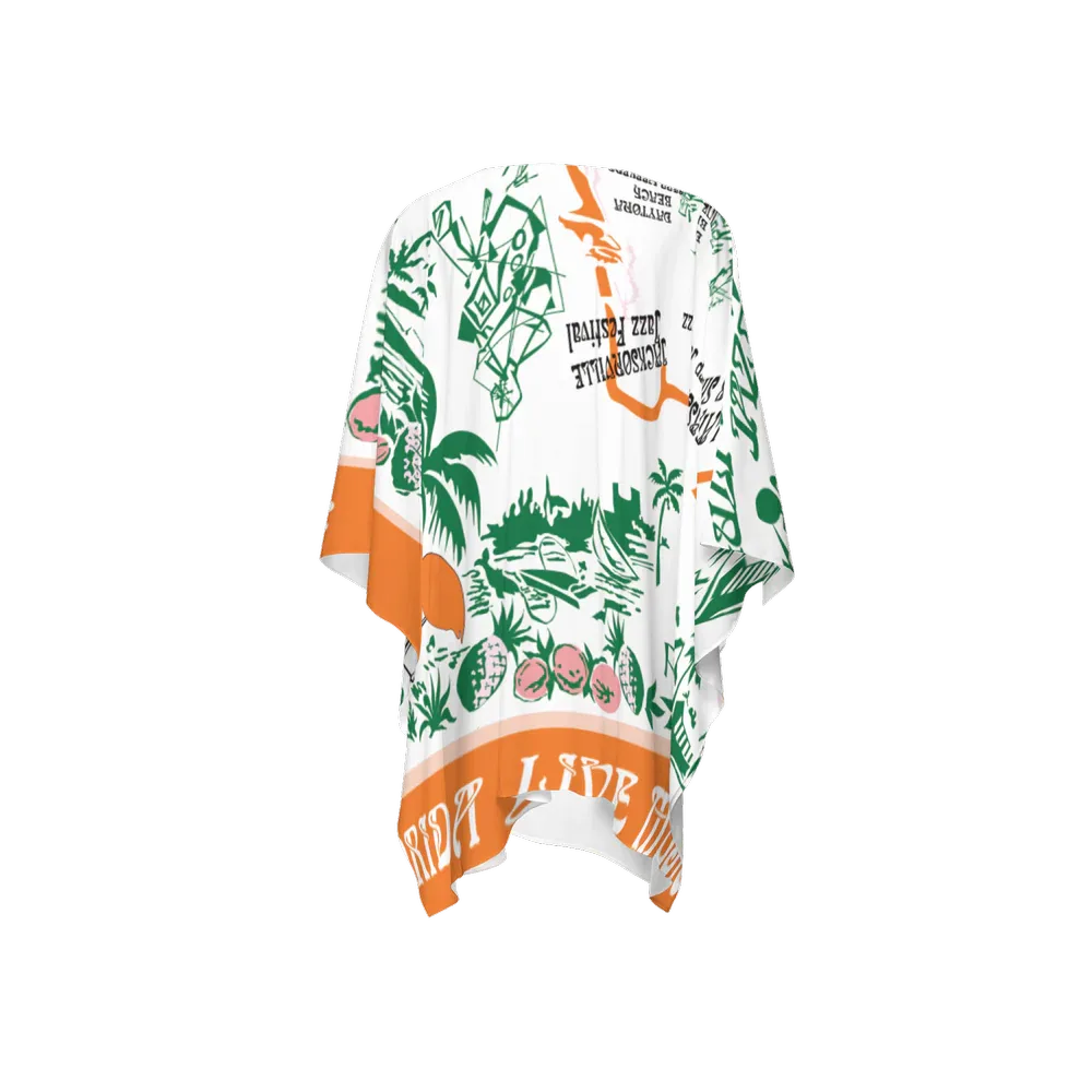 1Florida Live Music Women's Chiffon-like Wrap - Wearable Fine Art by Shoosty