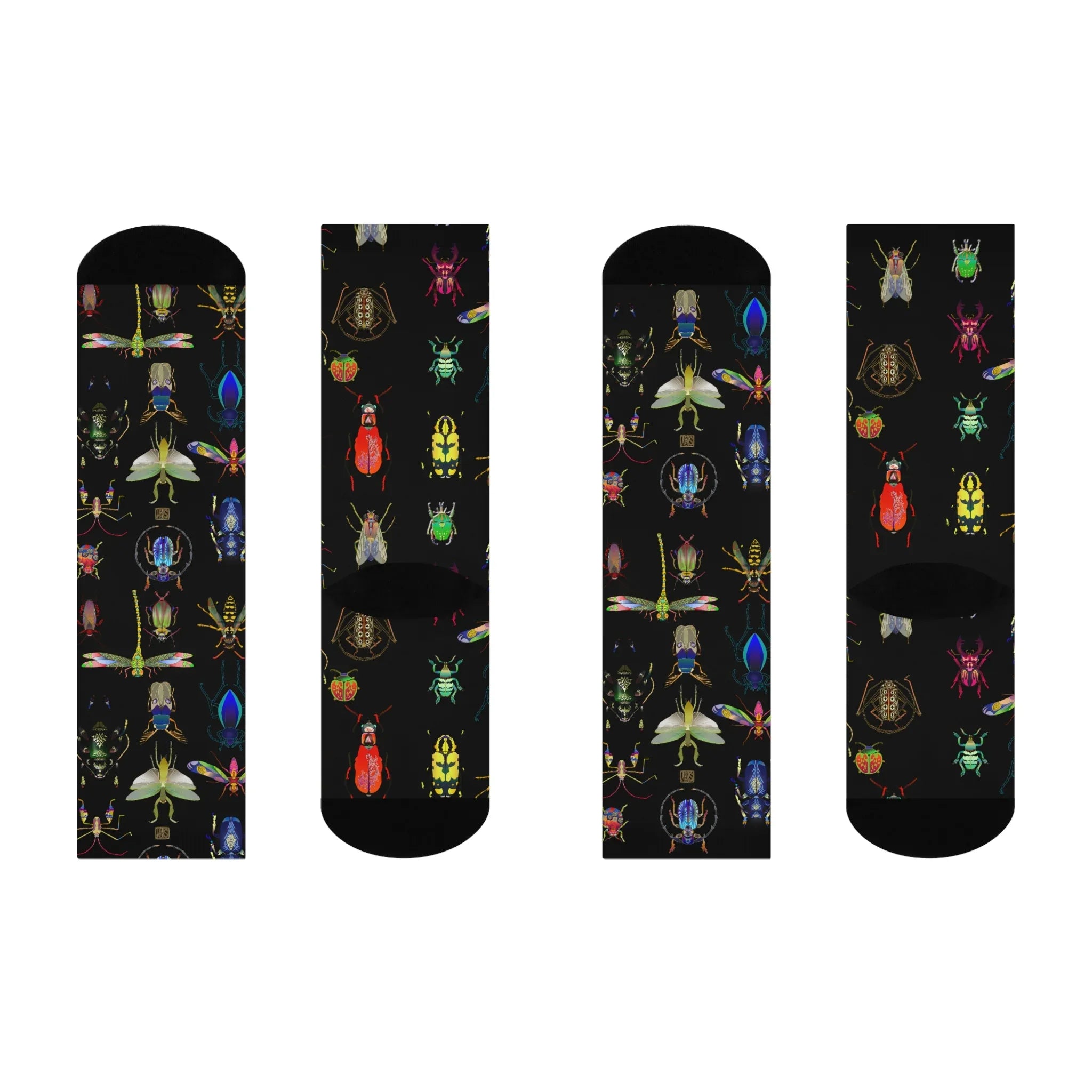 Shoosty Bugs Combo 1 Cushioned Crew Socks - Wearable Fine Art by Shoosty