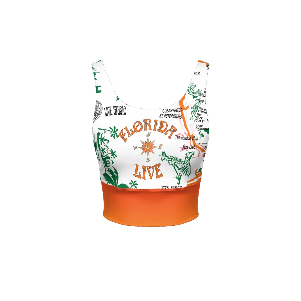 Women’s Longline V-Shape-Back Sports Bra - Wearable Fine Art by Shoosty