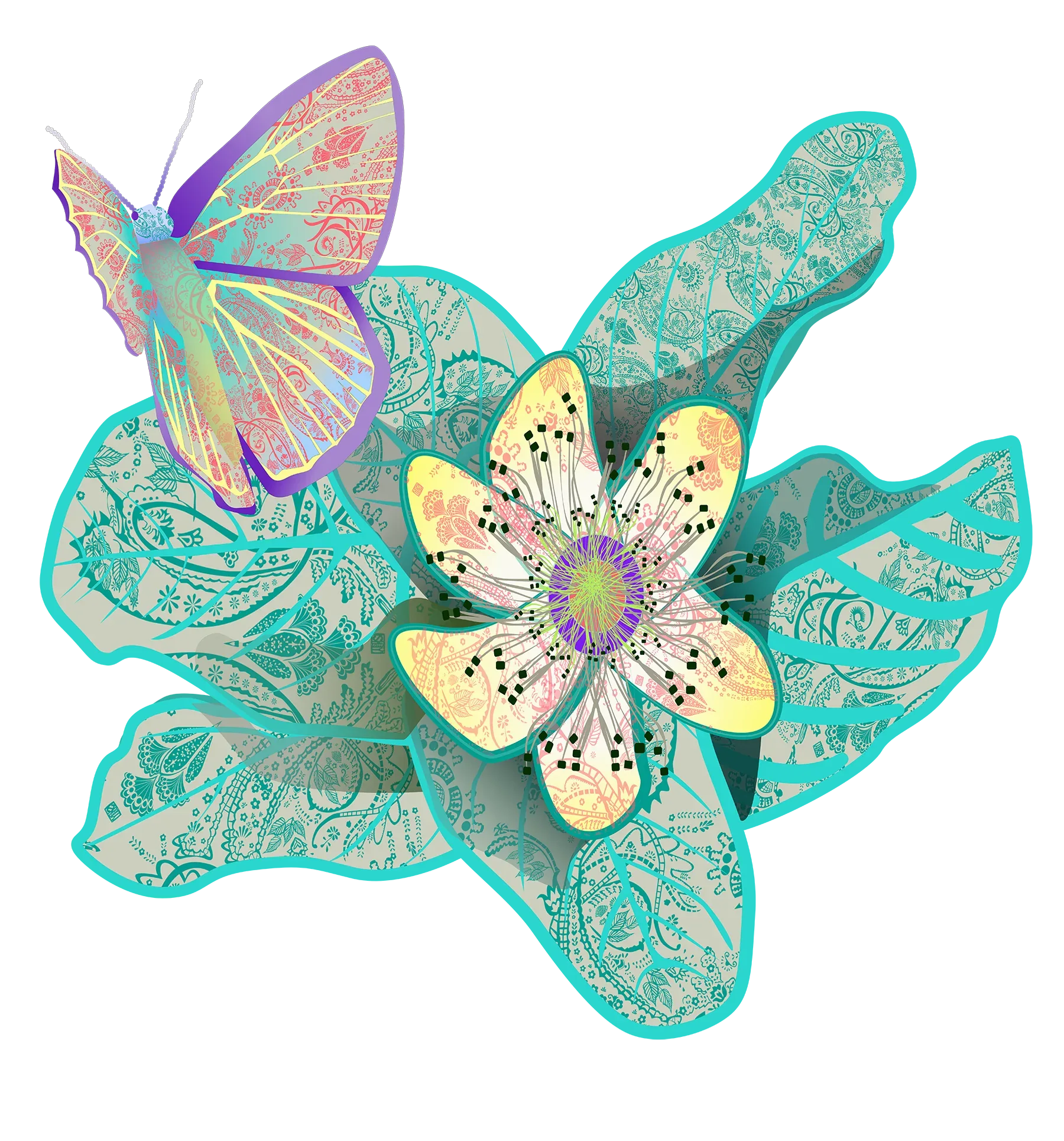 Blue Morpho Dreamscape Crop Top – Limited Edition Shoosty Bugs "Art Infestation" Museum Series - Wearable Fine Art by Shoosty