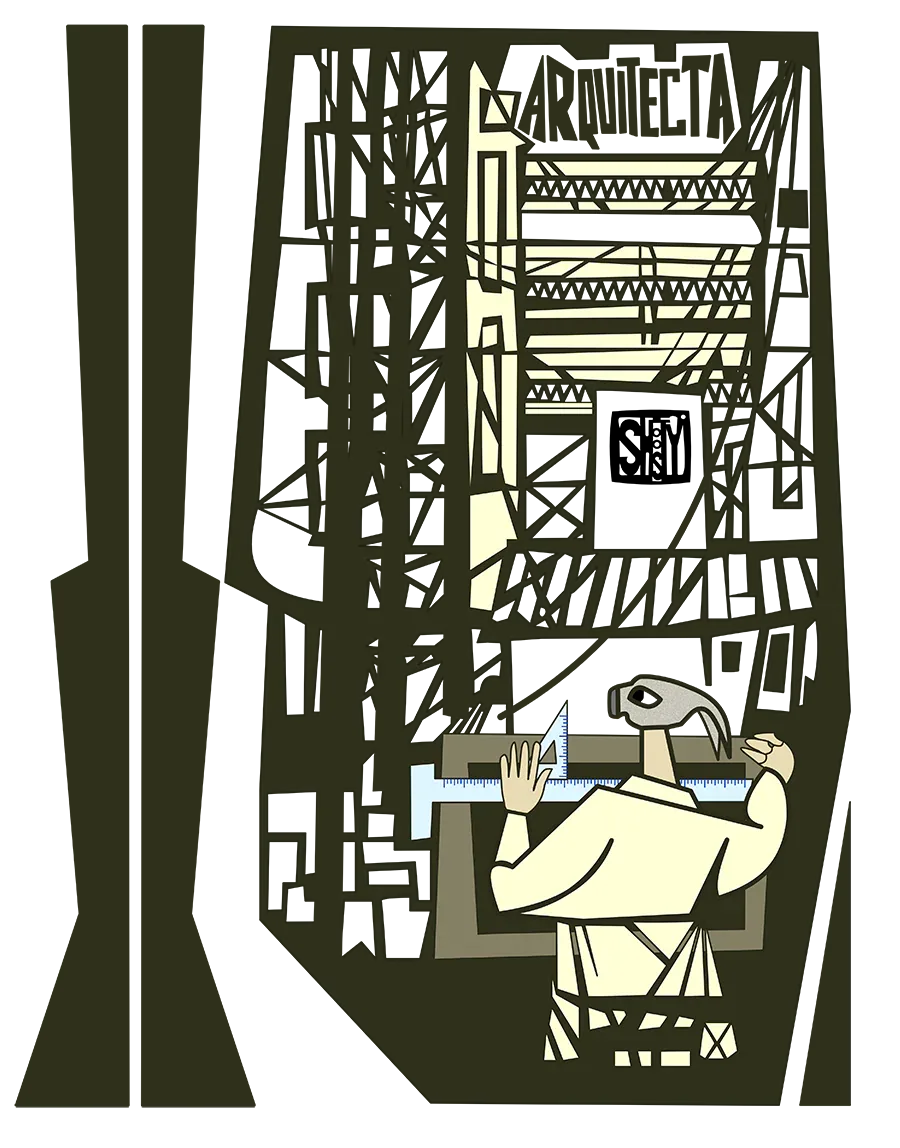 The Contractor Series: Architect Premium Fitted T-Shirt – Limited Edition Shoosty 2022 Collection - Wearable Fine Art by Shoosty