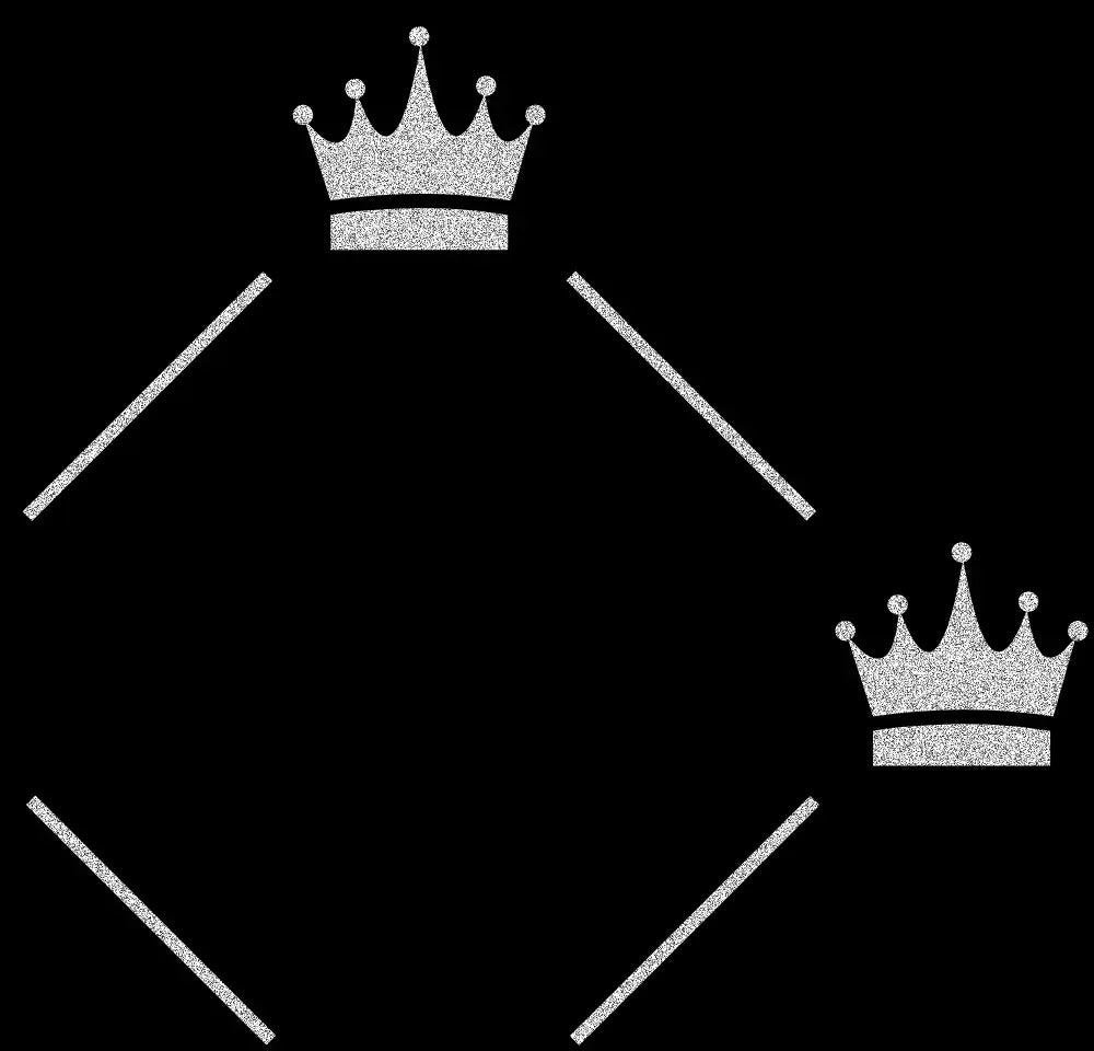 Crown and Lines Silver on Black Structured Linen Men's Dress Shirt - Wearable Fine Art by Shoosty