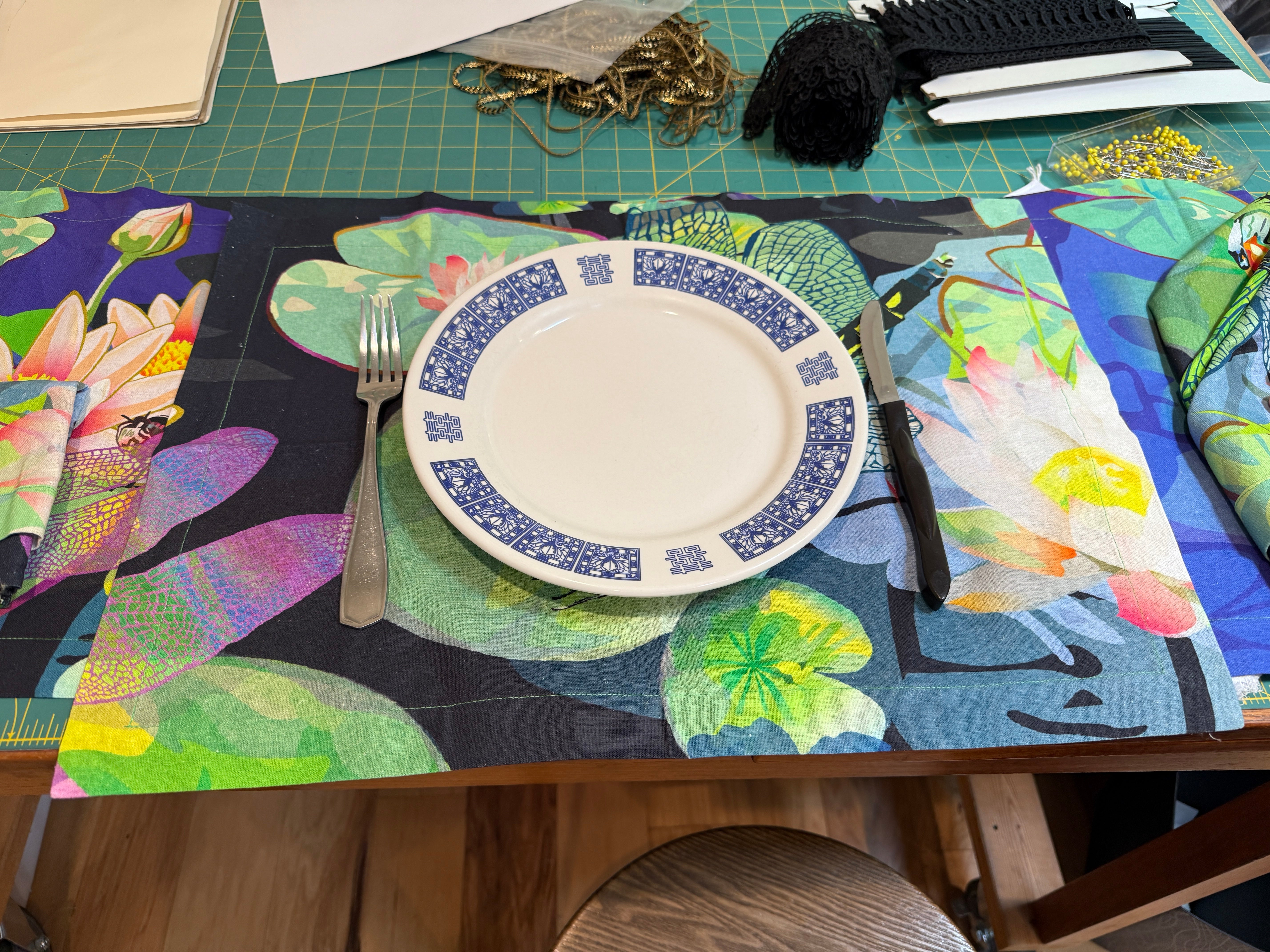 Dragonfly Placemats - Wearable Fine Art by Shoosty