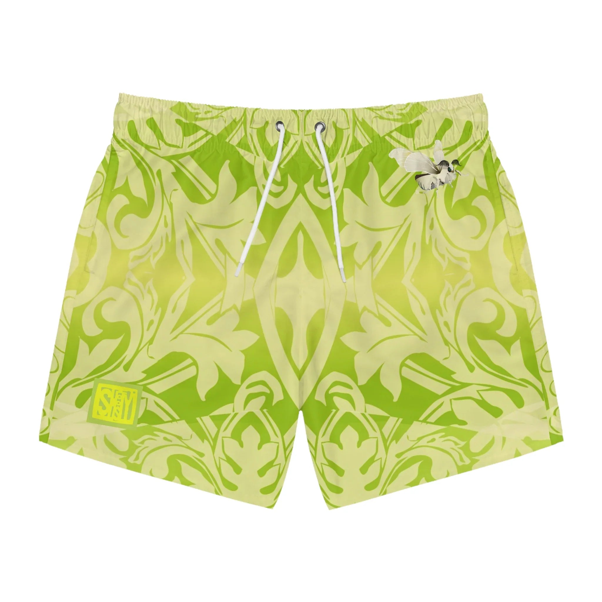 Silk Moth Swim Trunks (AOP) - Wearable Fine Art by Shoosty