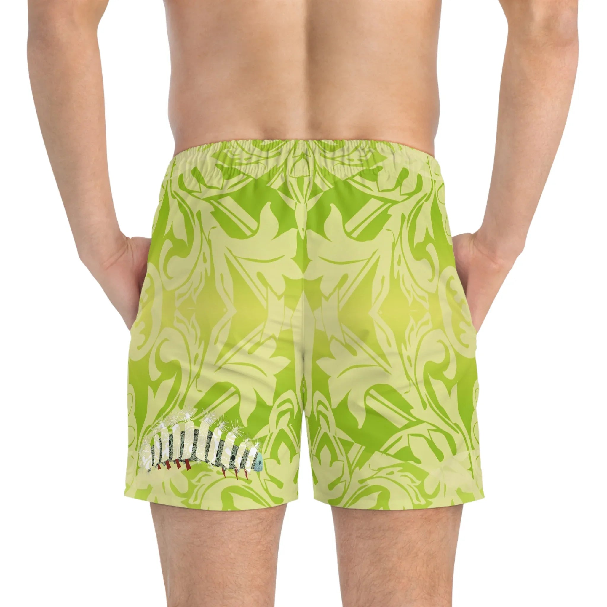 Silk Moth Swim Trunks (AOP) - Wearable Fine Art by Shoosty