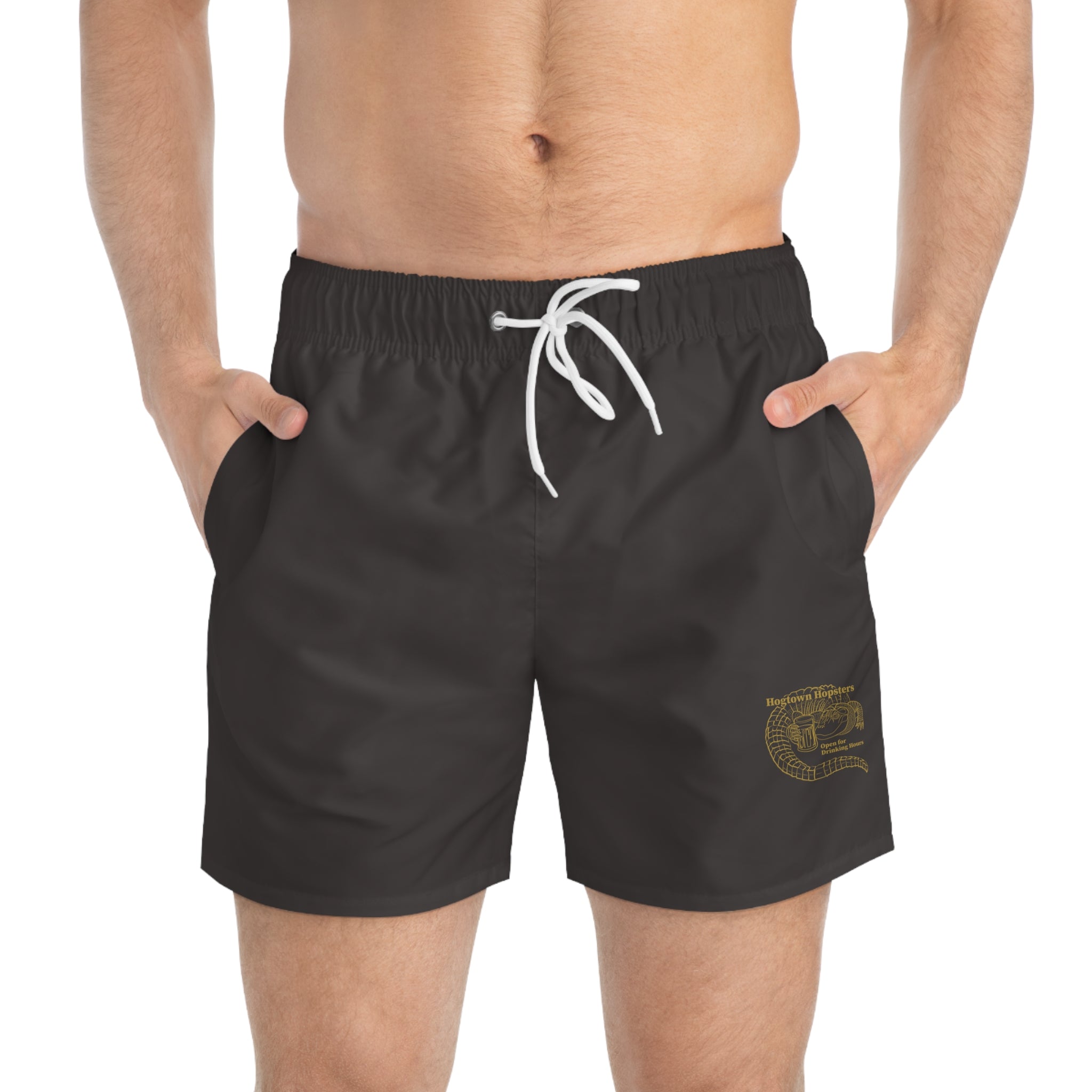 Hogtown Hopsters Swim Trunks - Wearable Fine Art by Shoosty