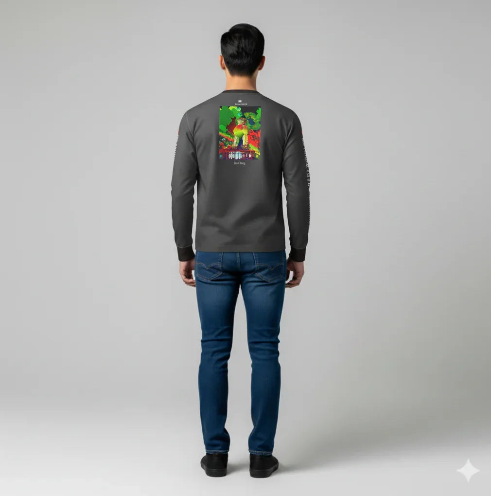 Komainu / Lion Dog - V2 Long Sleeve Henley – Limited Edition Shoosty Artist Series - Wearable Fine Art by Shoosty