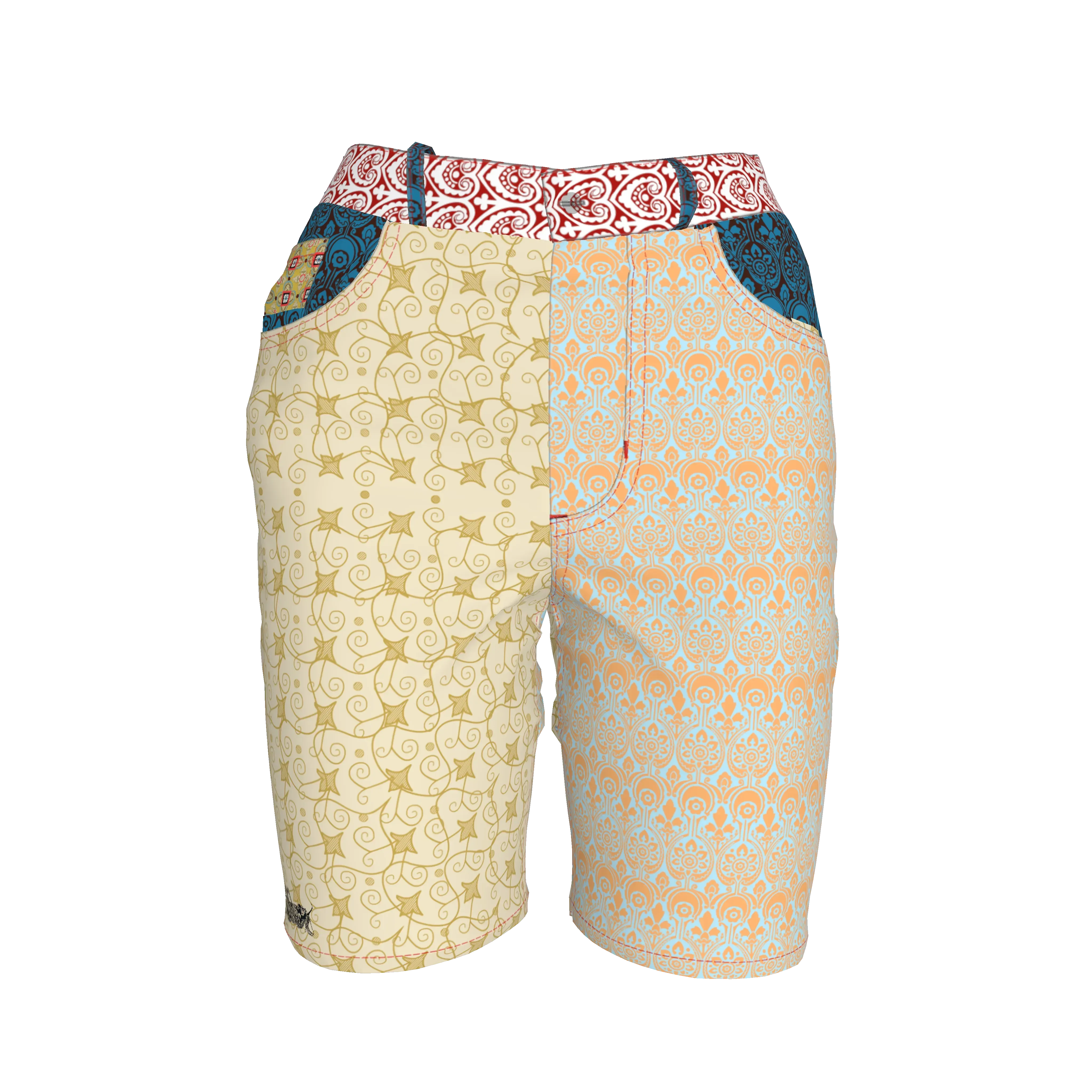 Shoosty V3 Women's Slim Jean Short - Wearable Fine Art by Shoosty