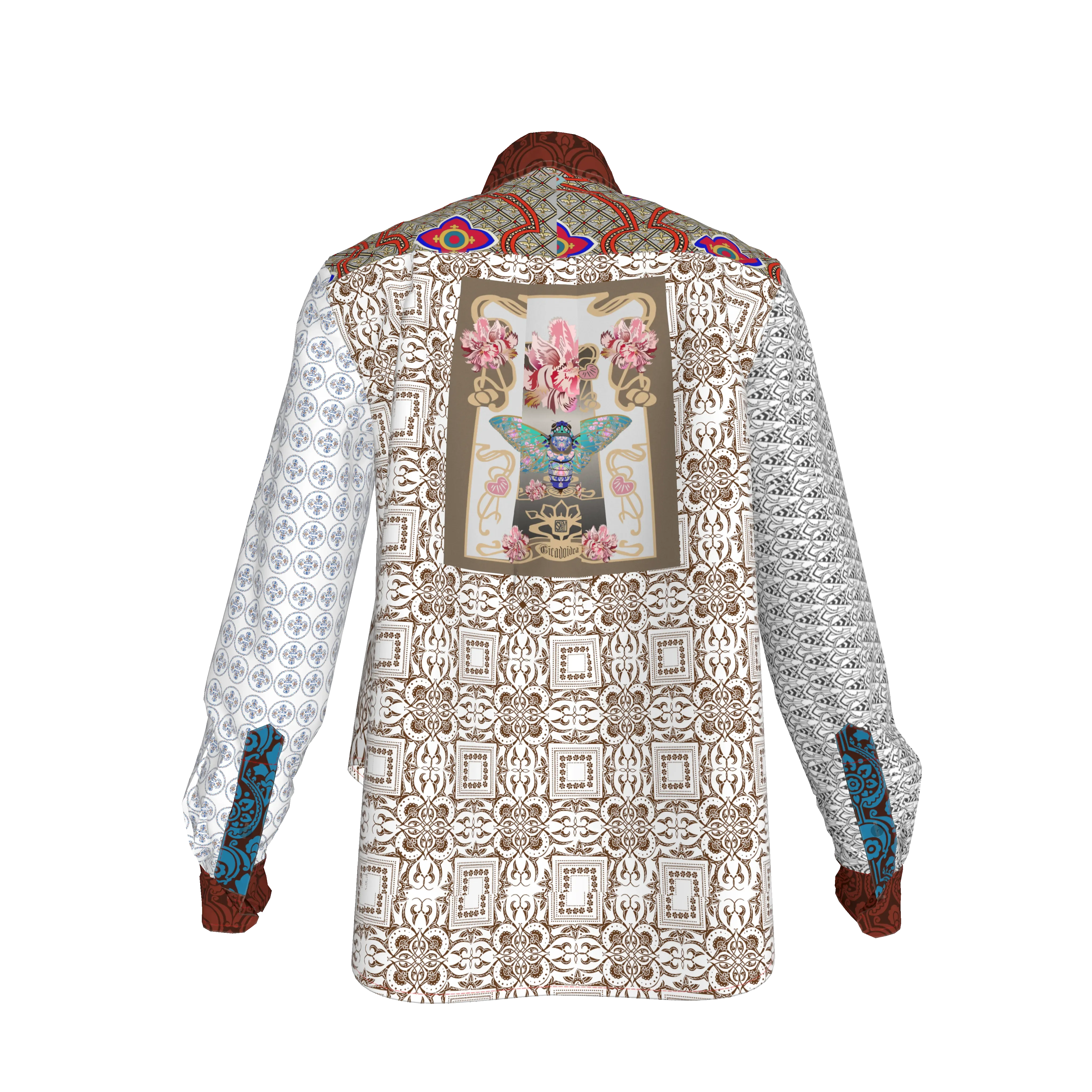 Shoosty V3 Women's Tailored Boyfriend Shirt - Wearable Fine Art by Shoosty