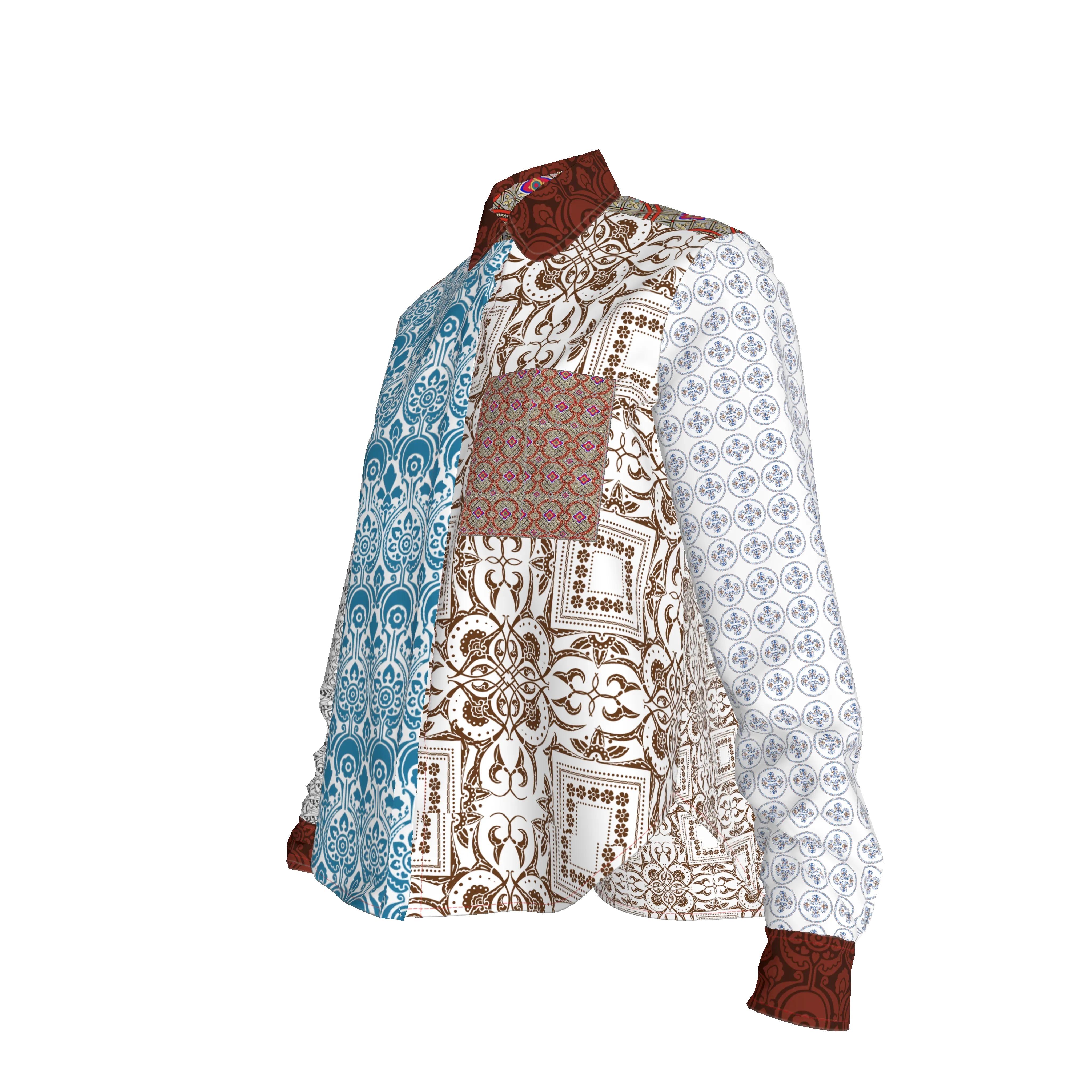 Shoosty V3 Women's Tailored Boyfriend Shirt - Wearable Fine Art by Shoosty