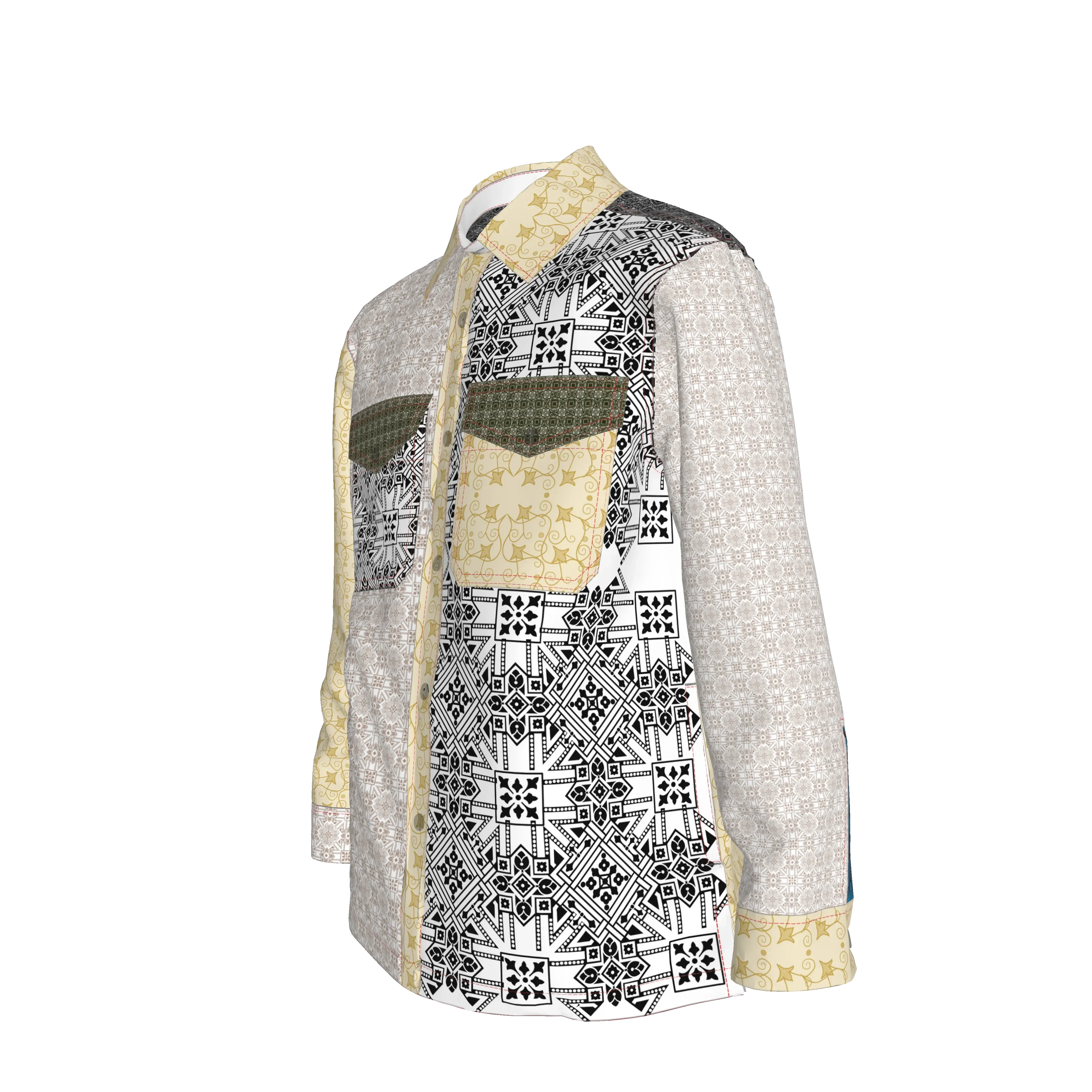 Shoosty V3 Shirt Jacket - Wearable Fine Art by Shoosty