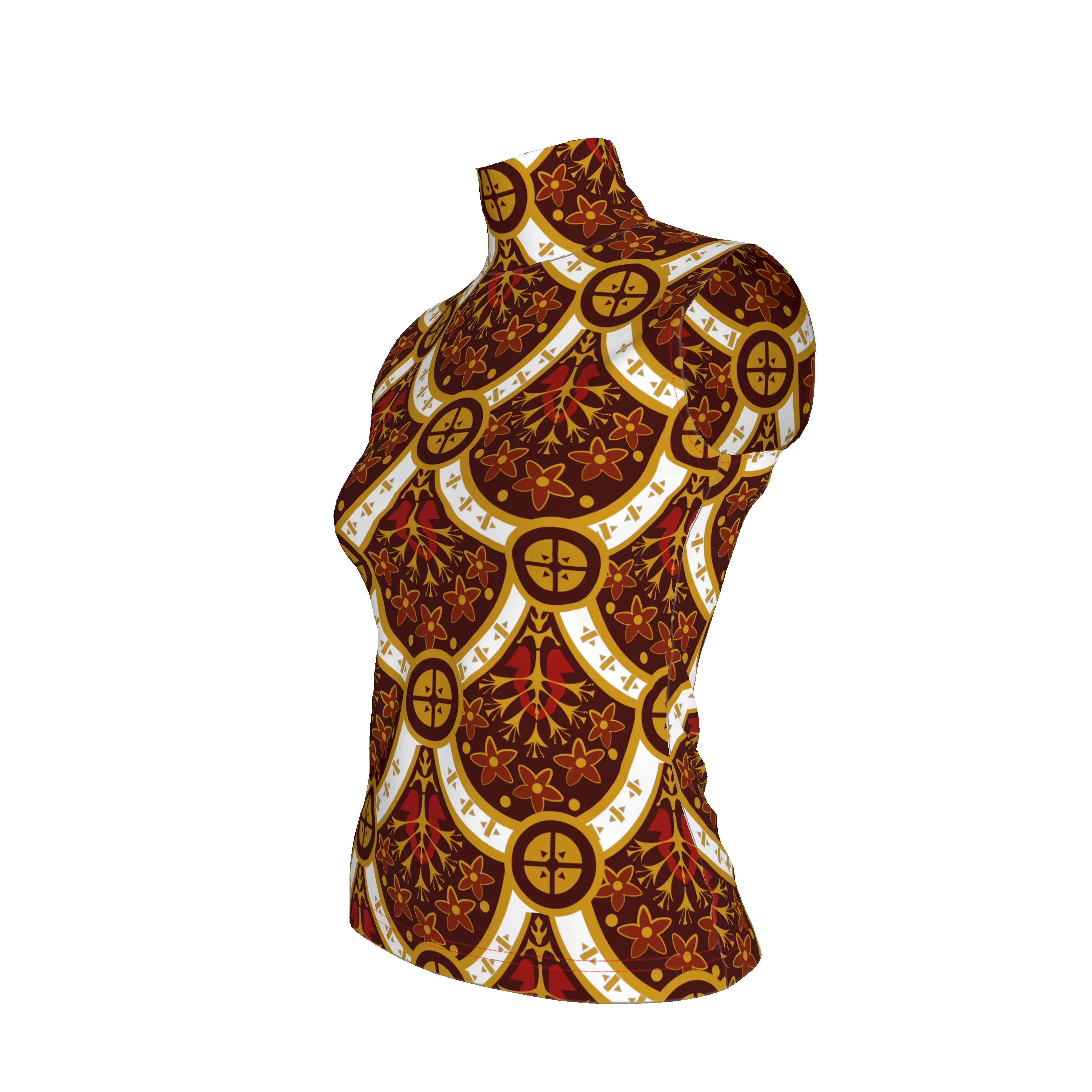 Shoosty Premium Women's Sleeveless Turtleneck - Wearable Fine Art by Shoosty