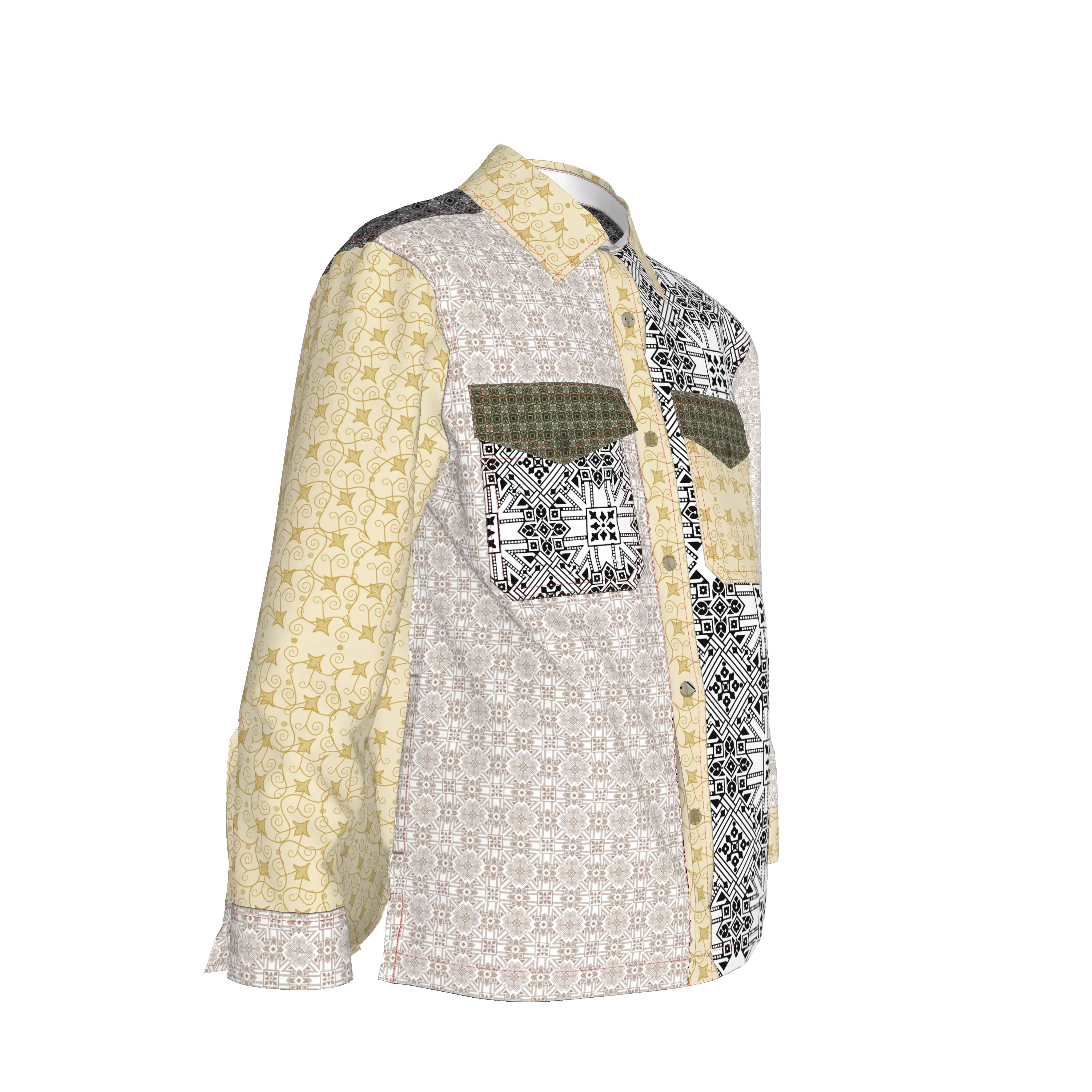 Shoosty V3 Shirt Jacket - Wearable Fine Art by Shoosty
