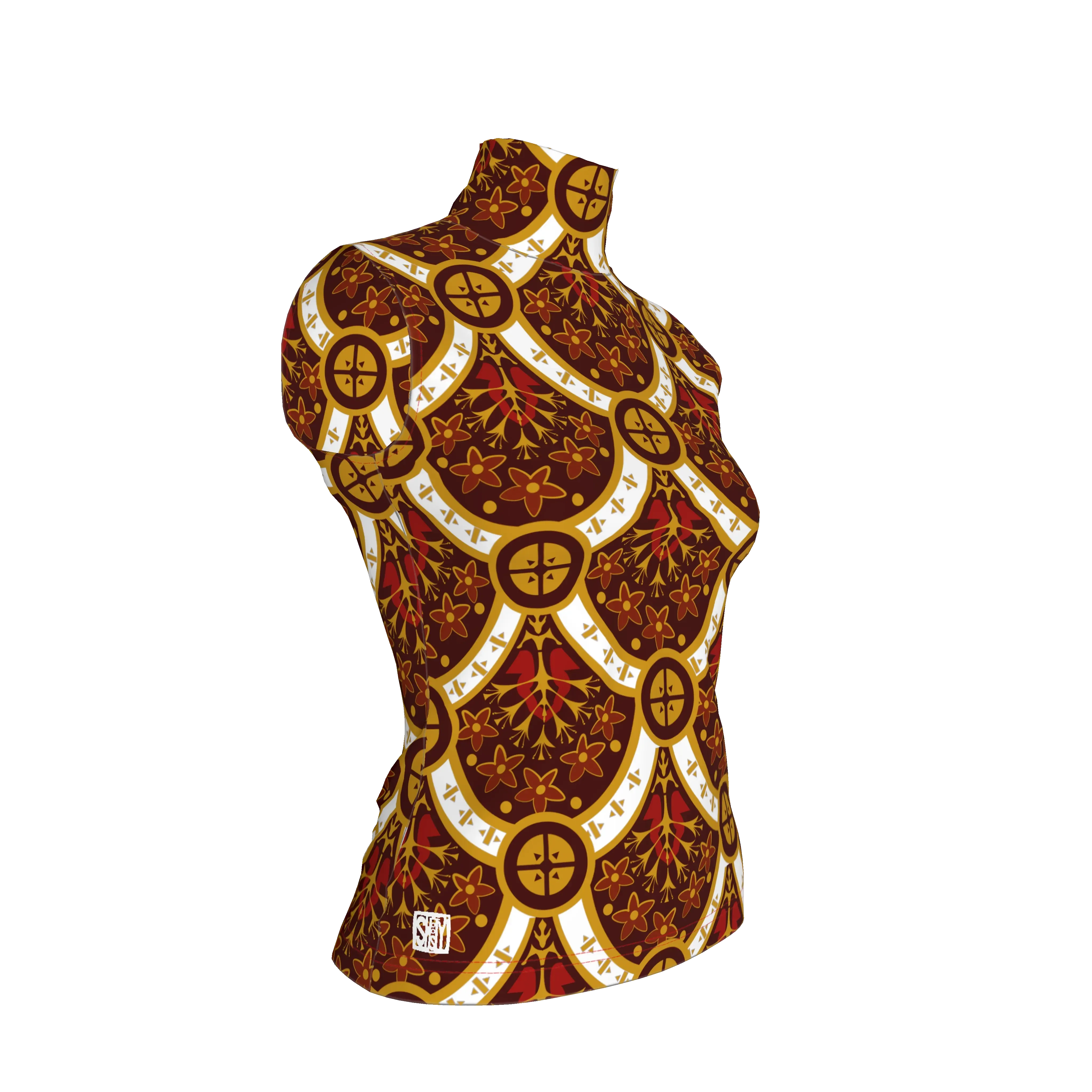 Shoosty Premium Women's Sleeveless Turtleneck - Wearable Fine Art by Shoosty