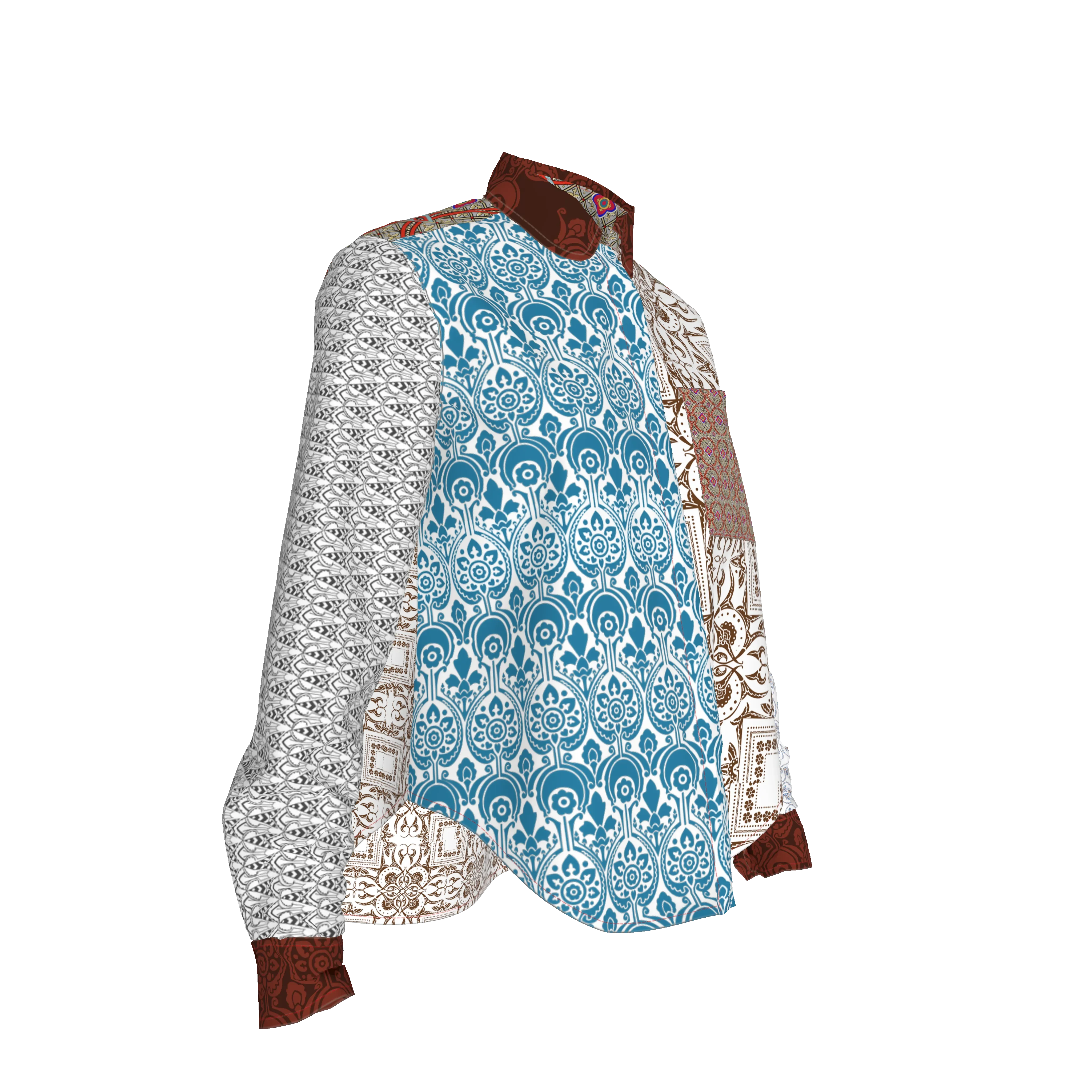 Shoosty V3 Women's Tailored Boyfriend Shirt - Wearable Fine Art by Shoosty