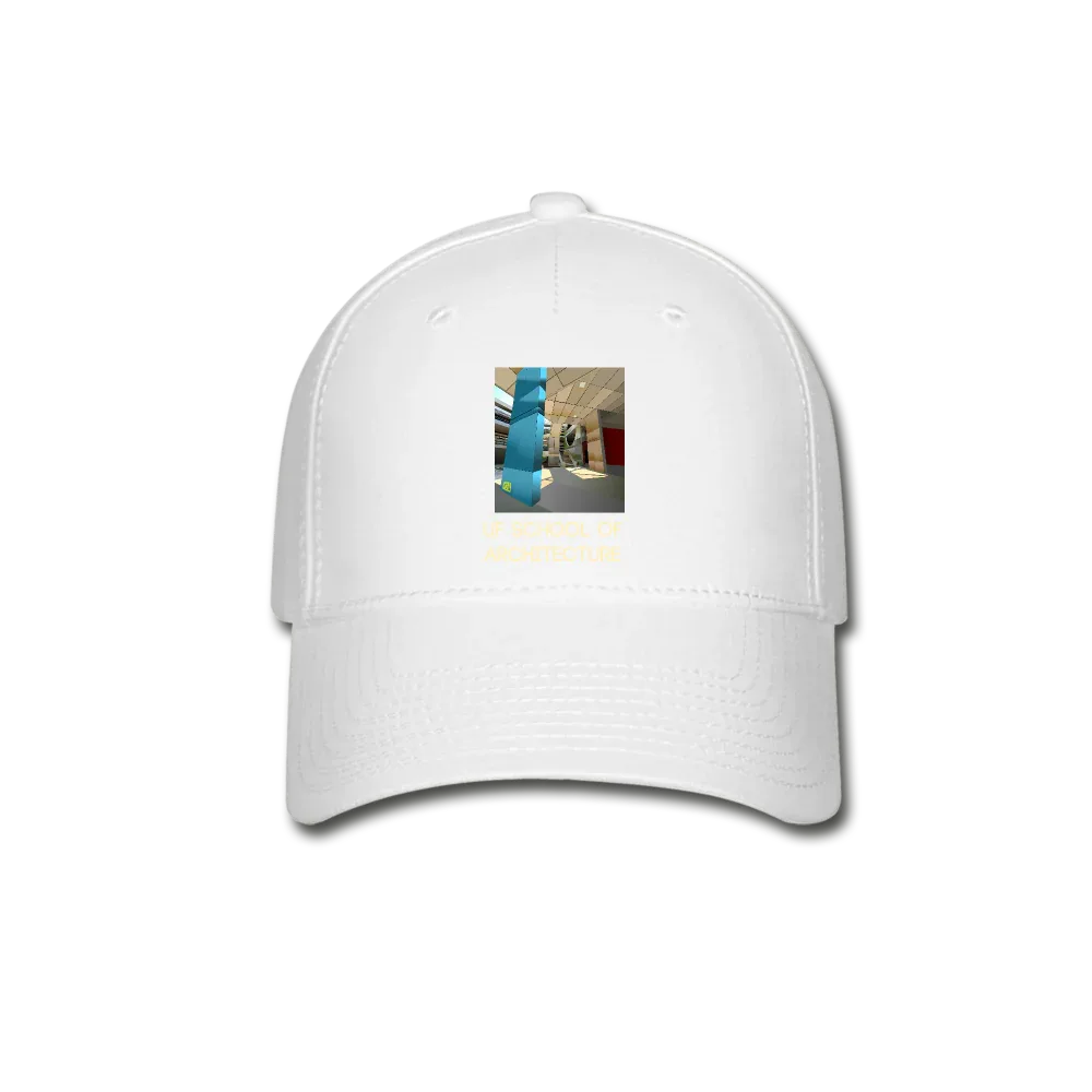 UF School of Architecture Baseball Cap white - Wearable Fine Art by Shoosty