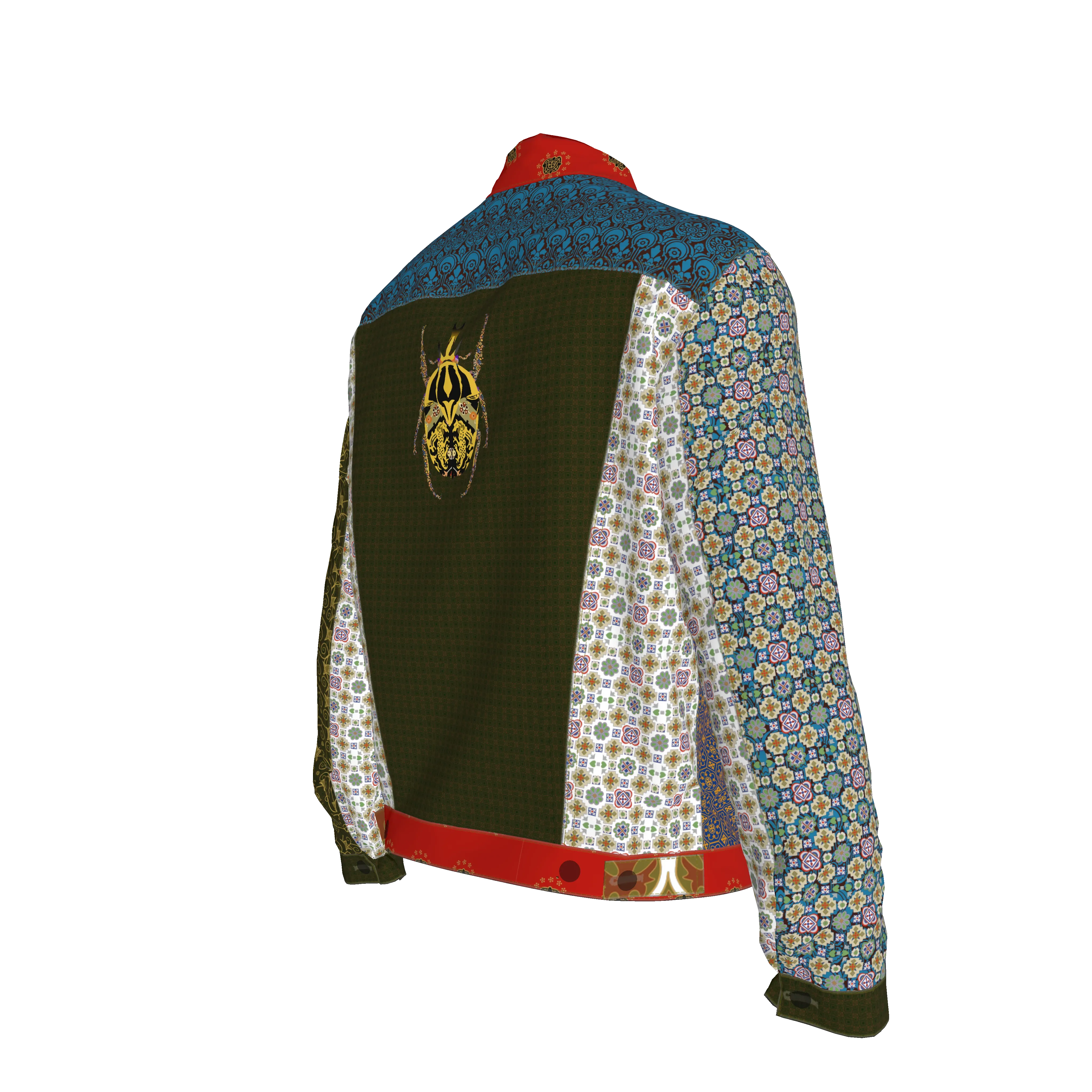 Shoosty Andre Jacket – Jean Jacket with Lining - Wearable Fine Art by Shoosty