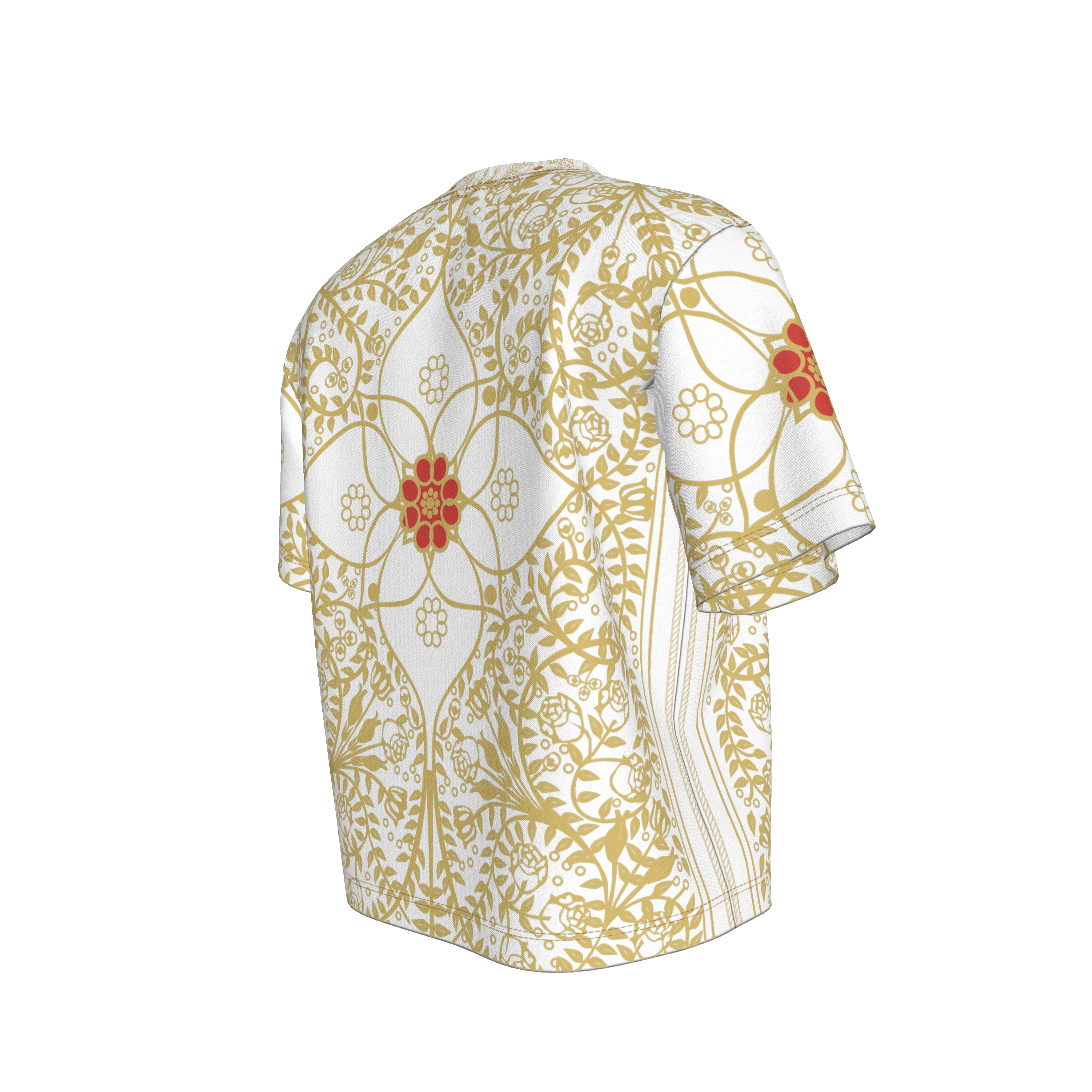 Star Flower Boxy Premium Women’s Cropped T-Shirt - Wearable Fine Art by Shoosty