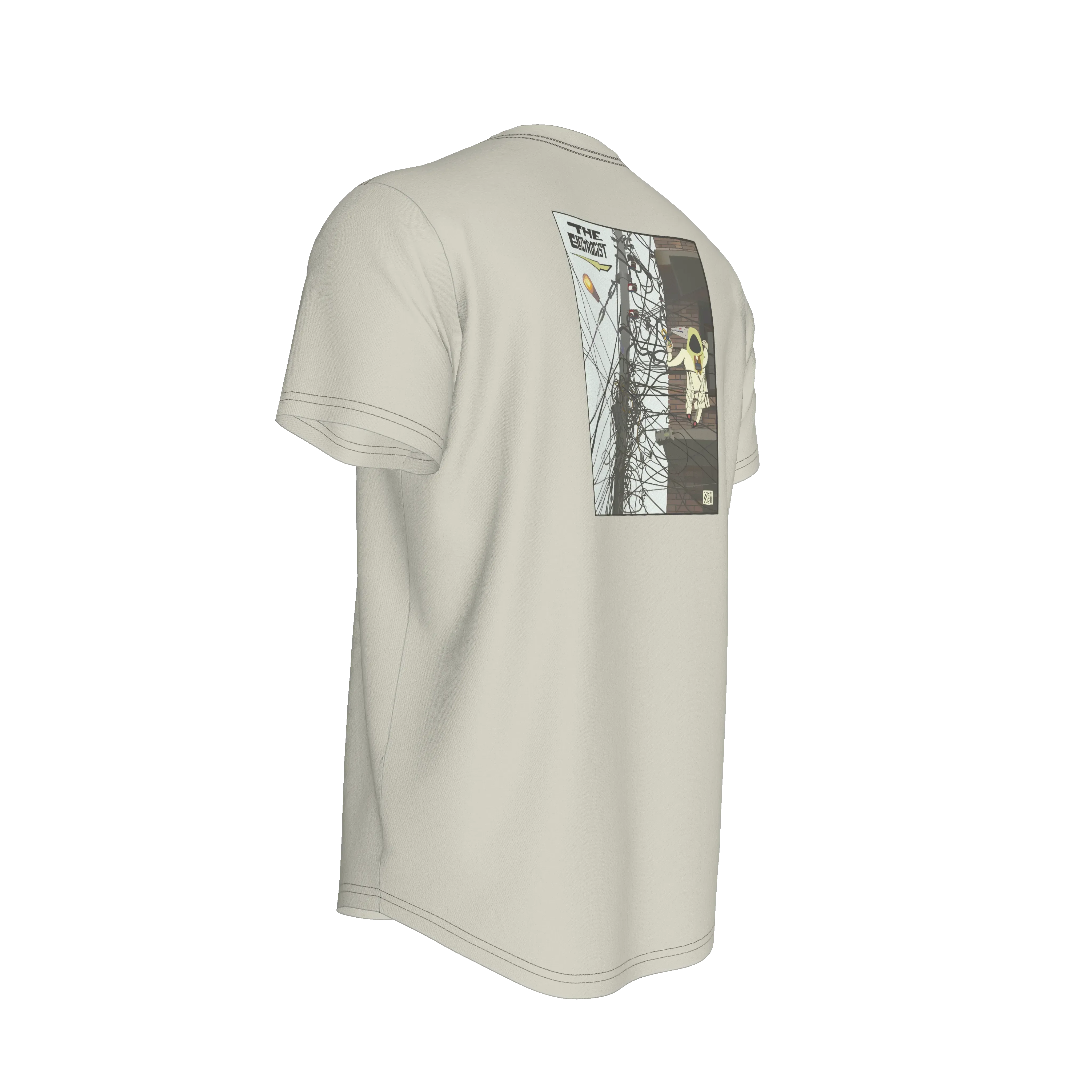 The Contractor Series: The Electrocist Premium Fitted T-Shirt – Limited Edition Shoosty 2022 Collection - Wearable Fine Art by Shoosty