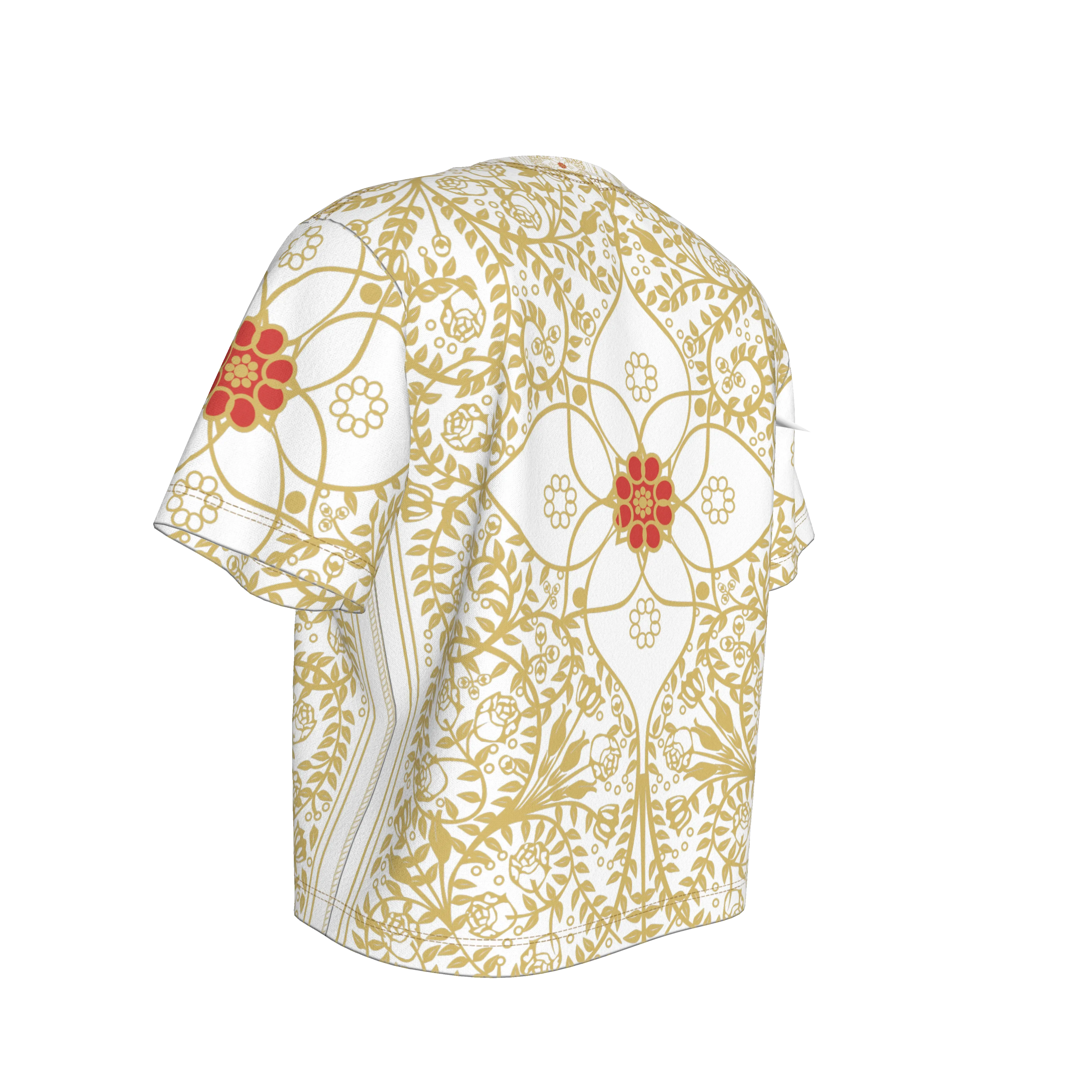 Star Flower Boxy Premium Women’s Cropped T-Shirt - Wearable Fine Art by Shoosty