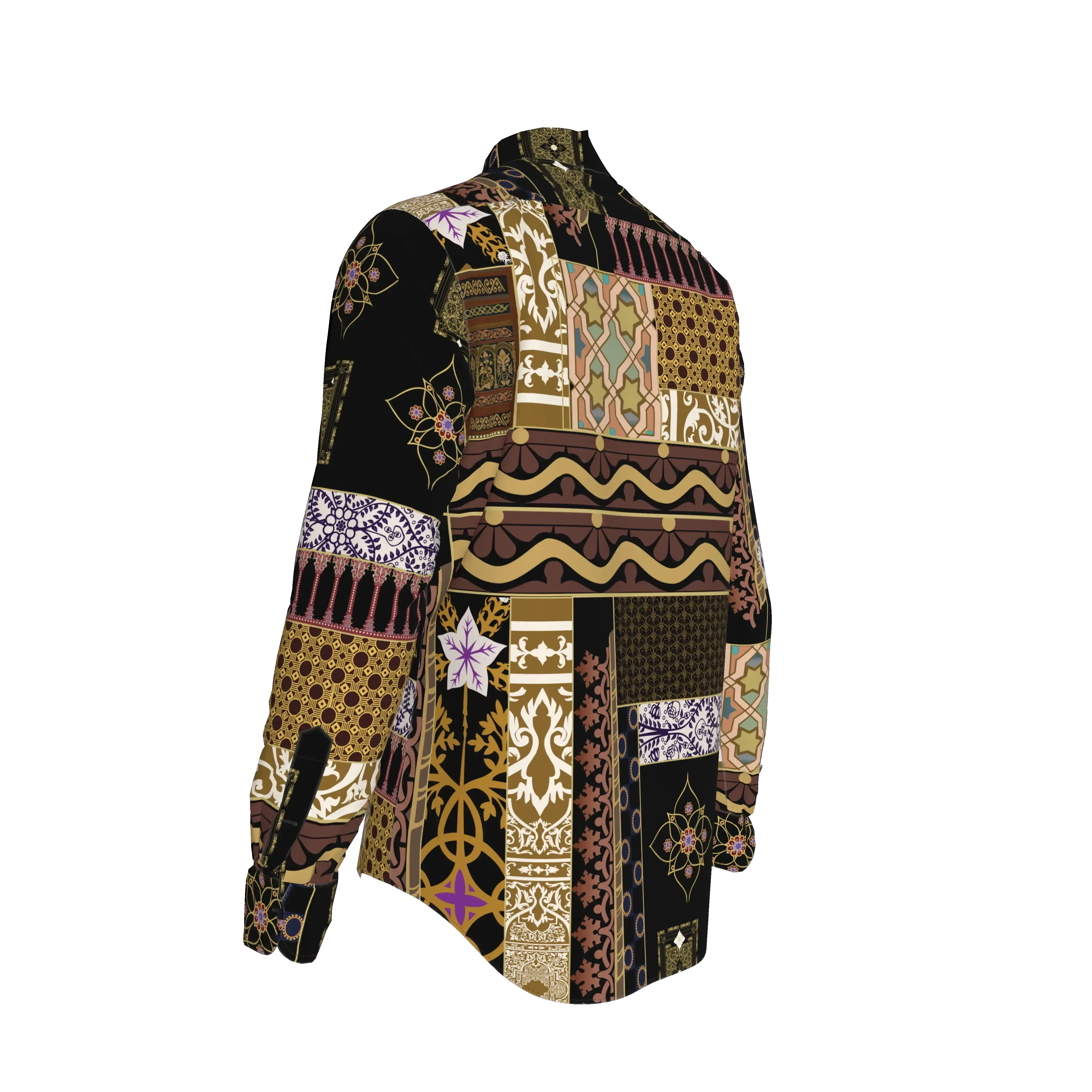 Andre Collection Dress Shirt with French Collar – Button-Up Unisex Shirt in Pima Cotton Poplin - Wearable Fine Art by Shoosty