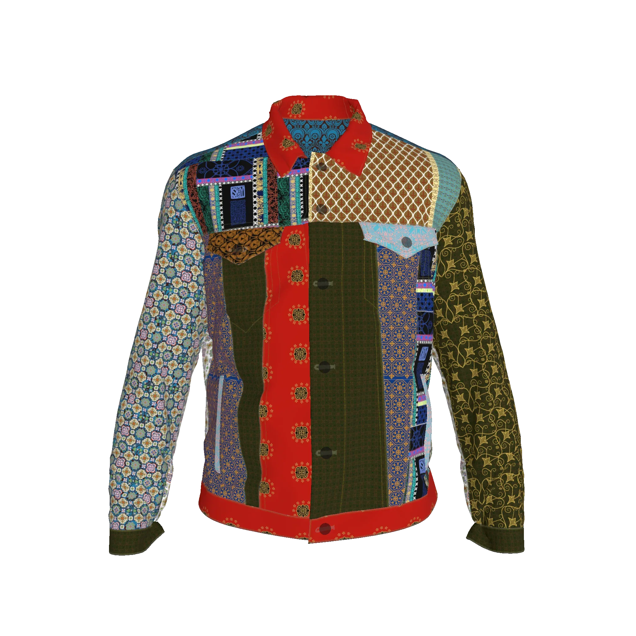 Shoosty Andre Jacket – Jean Jacket with Lining - Wearable Fine Art by Shoosty