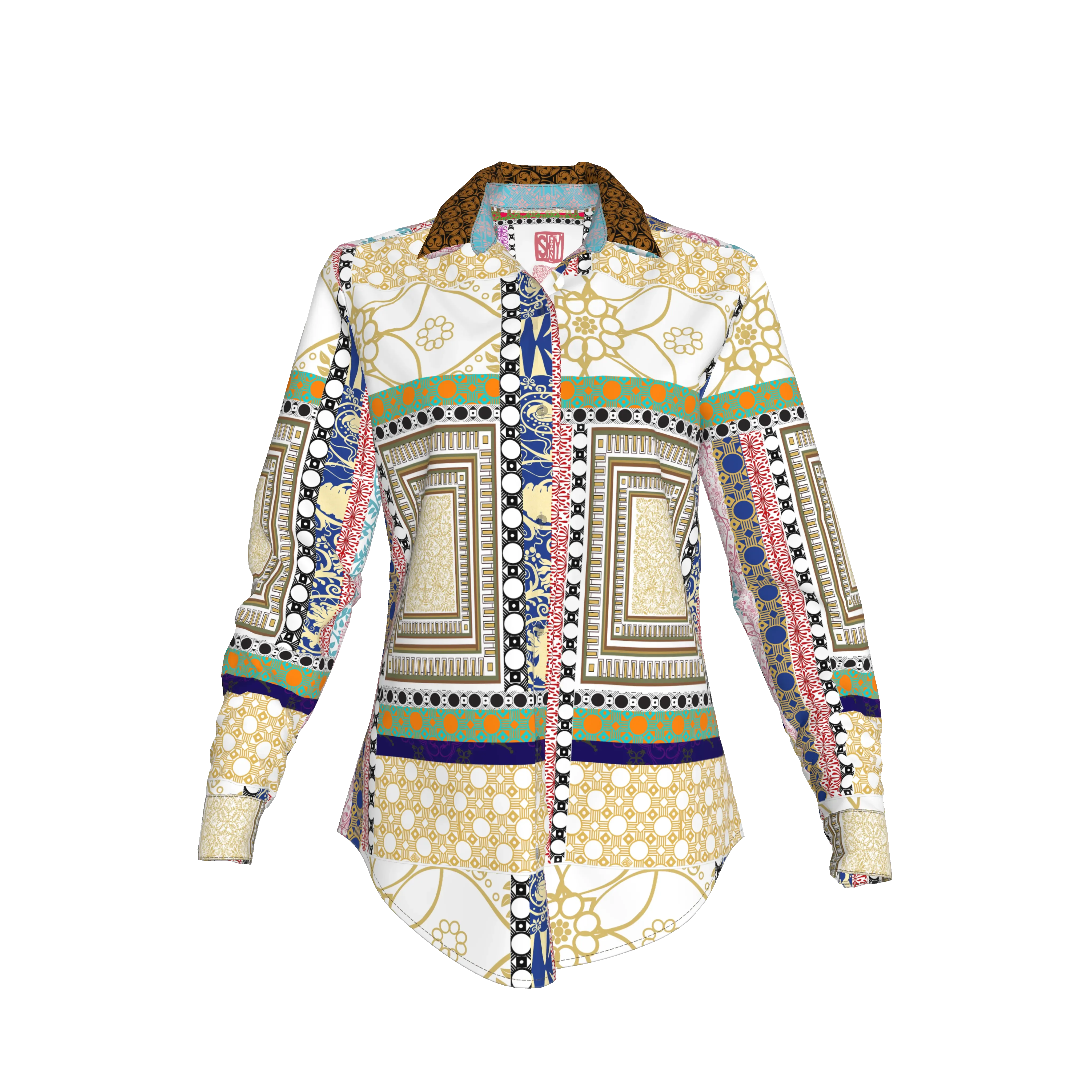 Shoosty V3 Paloma V3 Woman’s Dress Shirt - Wearable Fine Art by Shoosty