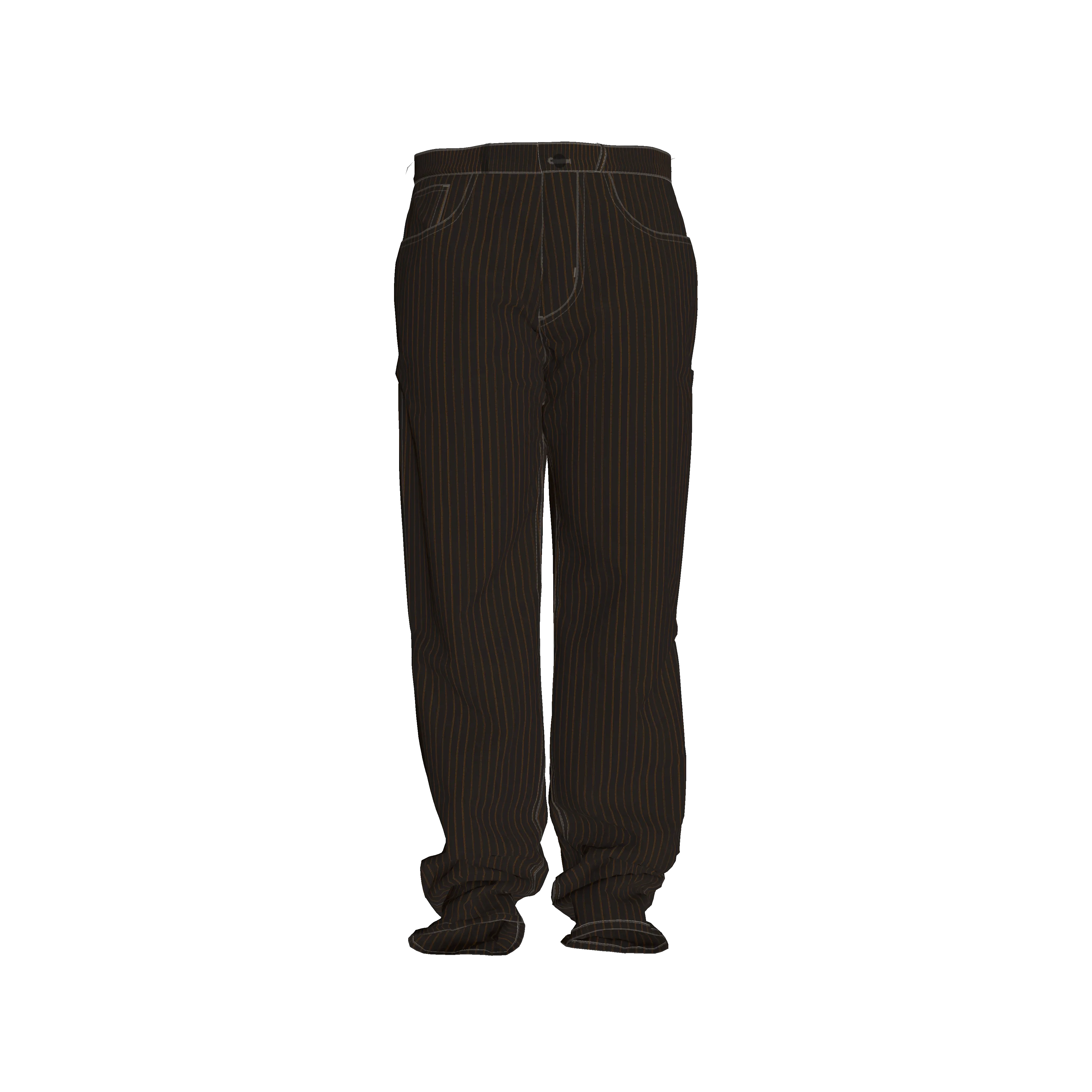 Brown Pinstriped on Black Premium Men’s Pant’s - Wearable Fine Art by Shoosty