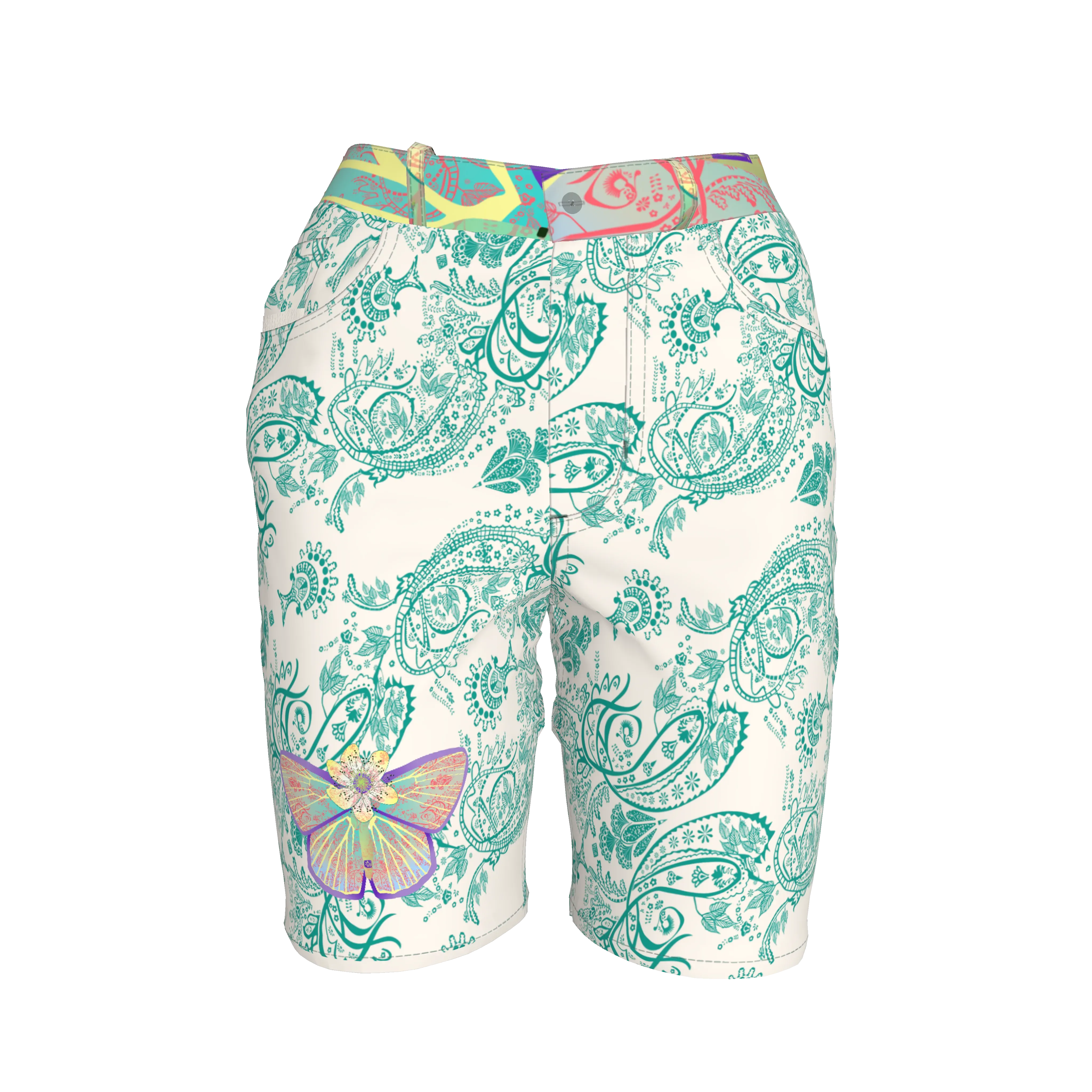 Blue Morpho Women’s Shorts - Wearable Fine Art by Shoosty